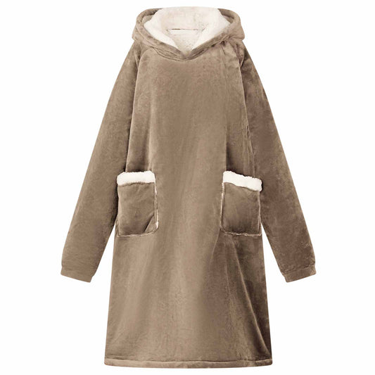 Deken hoodie Kameel M Fleece en Flanel is nu te koop bij PeponiXL, paradijselijk wonen!