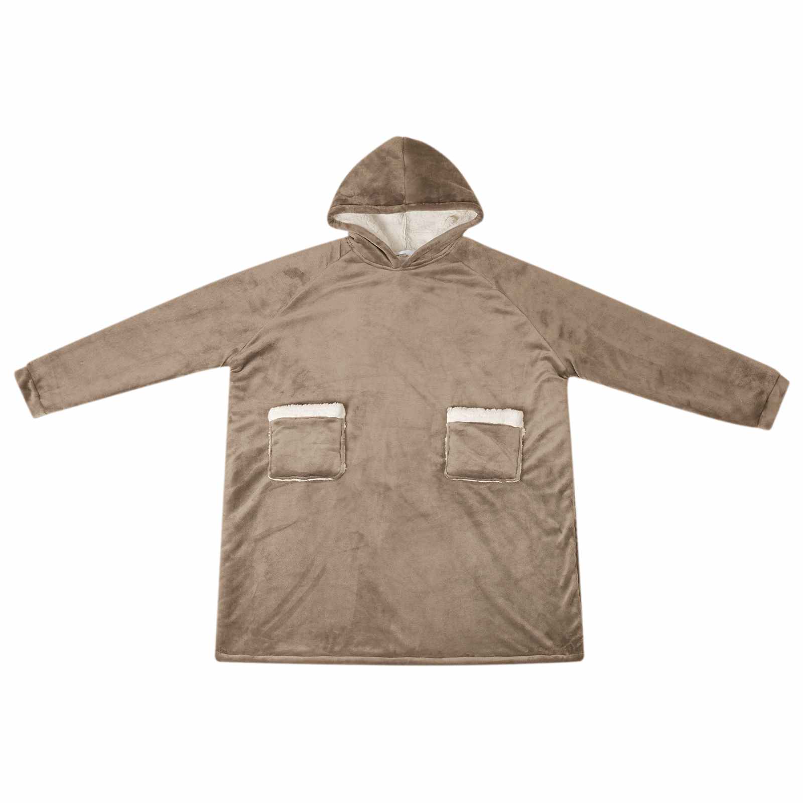 Deken hoodie Kameel M Fleece en Flanel is nu te koop bij PeponiXL, paradijselijk wonen!