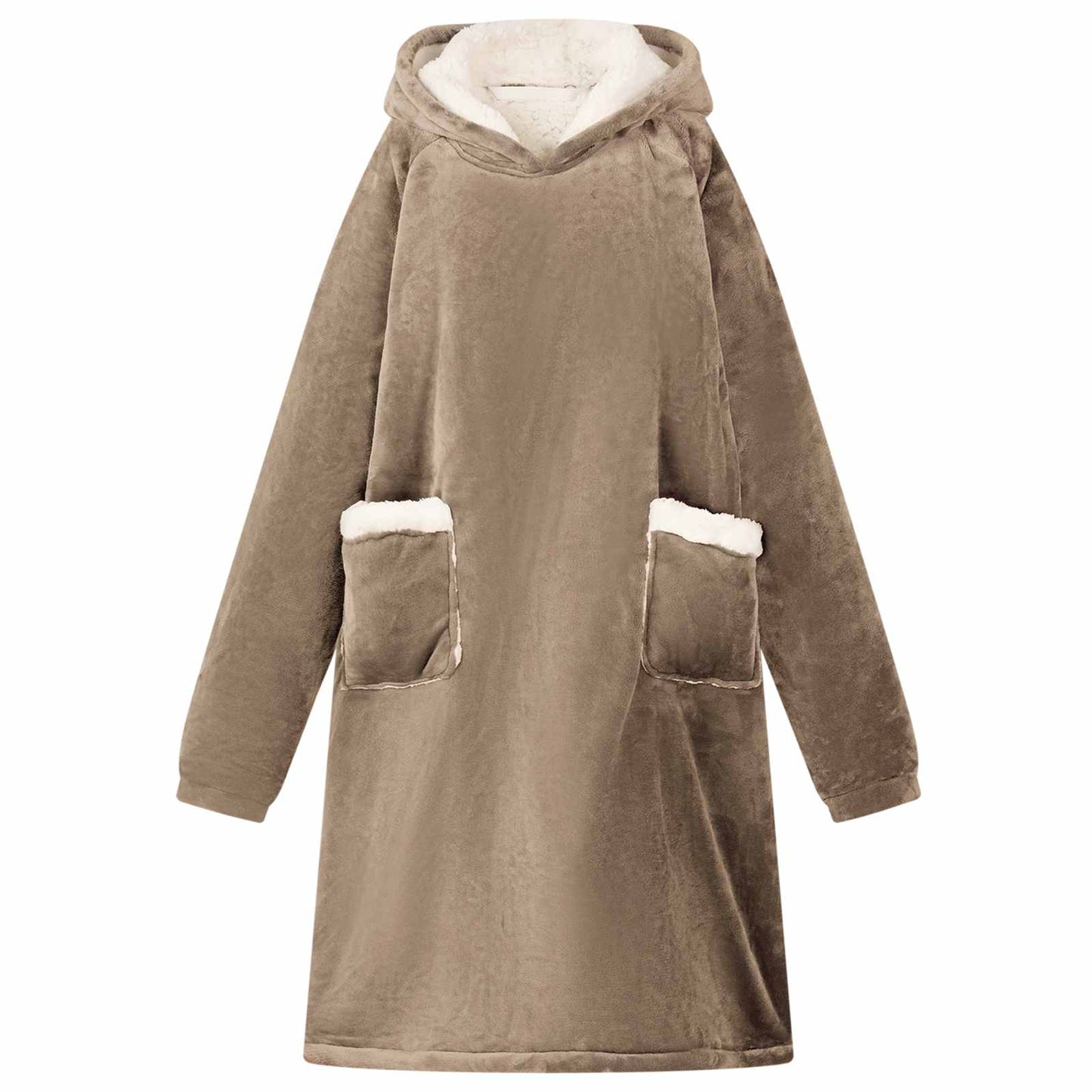 Deken hoodie Kameel L Fleece en Flanel is nu te koop bij PeponiXL, paradijselijk wonen!