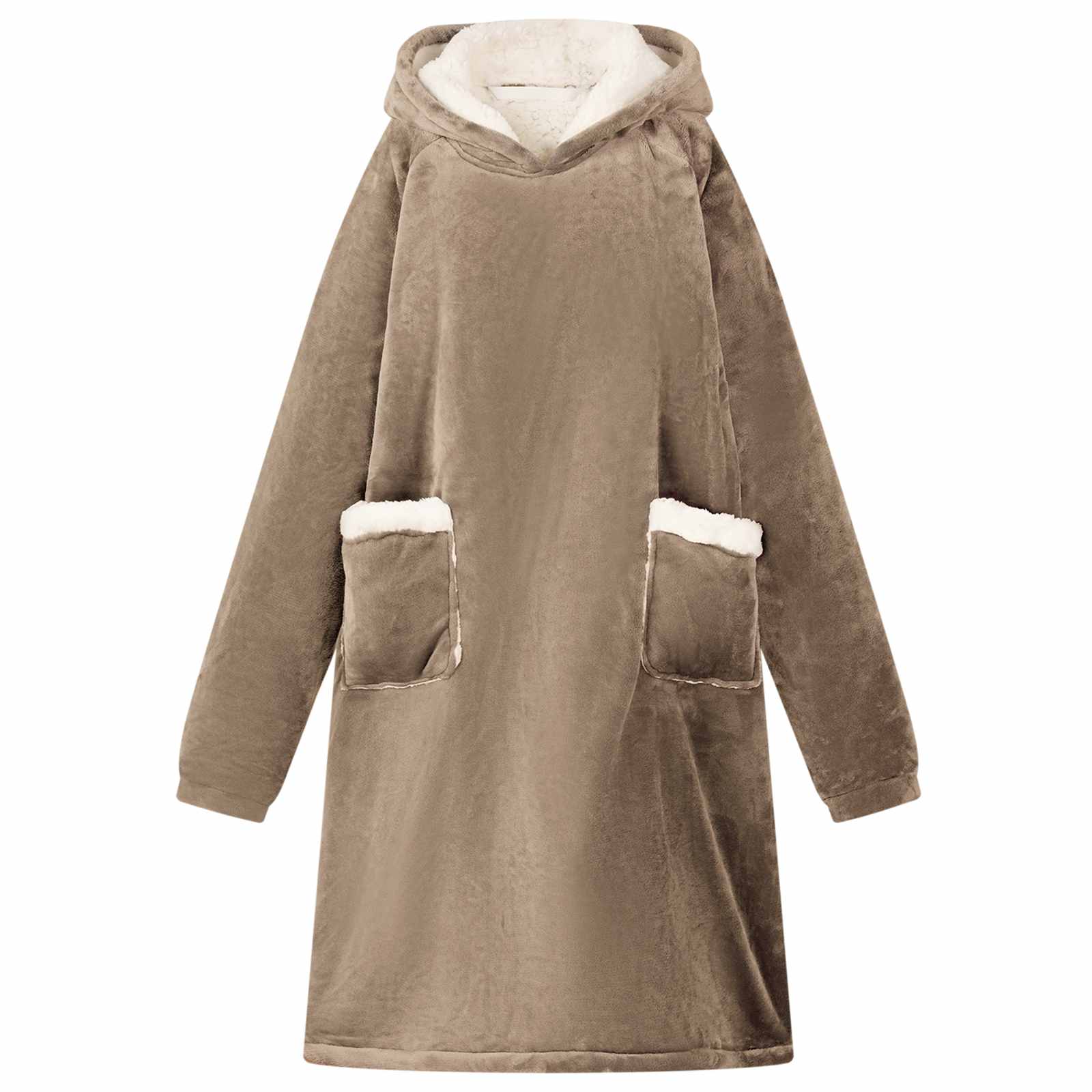 Deken hoodie Kameel L Fleece en Flanel is nu te koop bij PeponiXL, paradijselijk wonen!