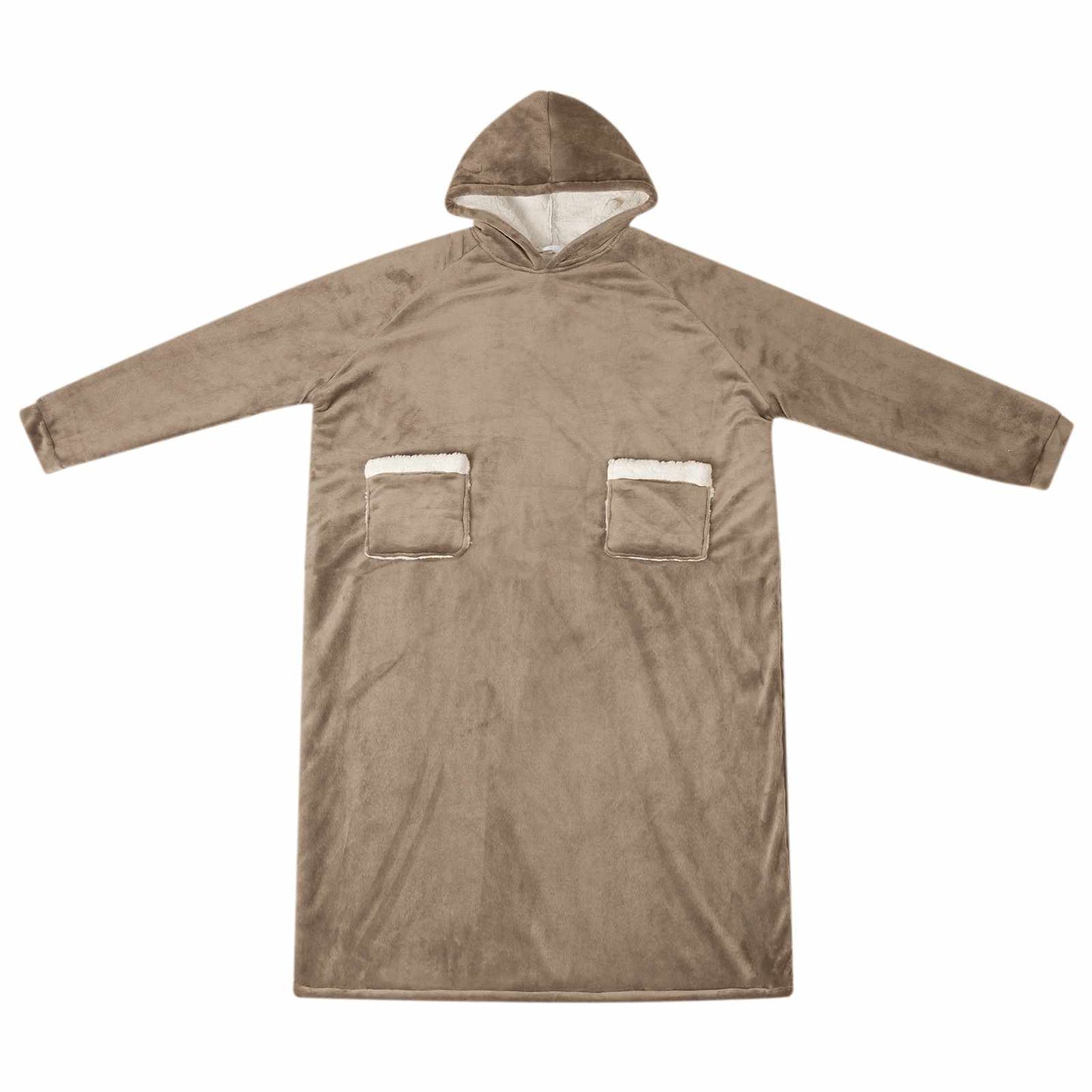 Deken hoodie Kameel M Fleece en Flanel is nu te koop bij PeponiXL, paradijselijk wonen!