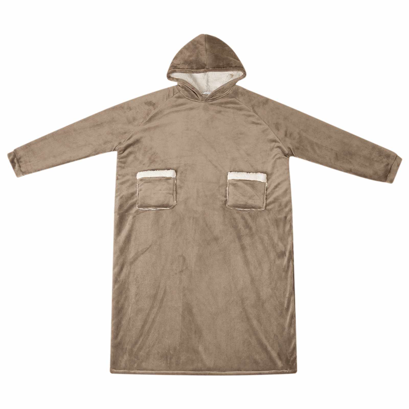 Deken hoodie Kameel L Fleece en Flanel is nu te koop bij PeponiXL, paradijselijk wonen!