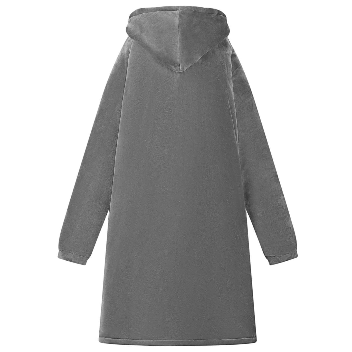 Deken hoodie Donkergrijs M Fleece en Flanel is nu te koop bij PeponiXL, paradijselijk wonen!
