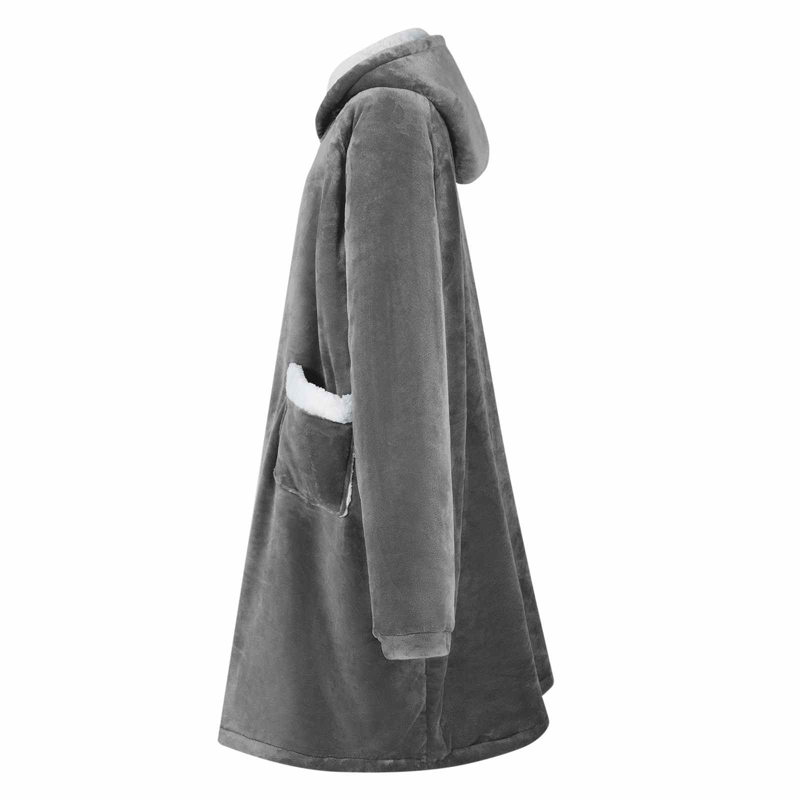 Deken hoodie Donkergrijs M Fleece en Flanel is nu te koop bij PeponiXL, paradijselijk wonen!