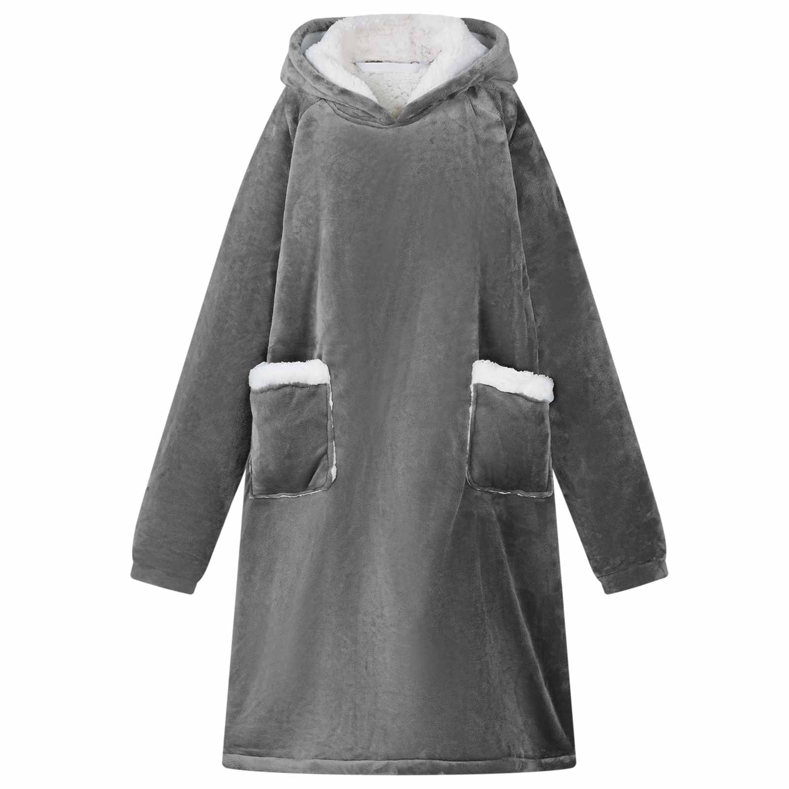 Deken hoodie Donkergrijs L Fleece en Flanel is nu te koop bij PeponiXL, paradijselijk wonen!