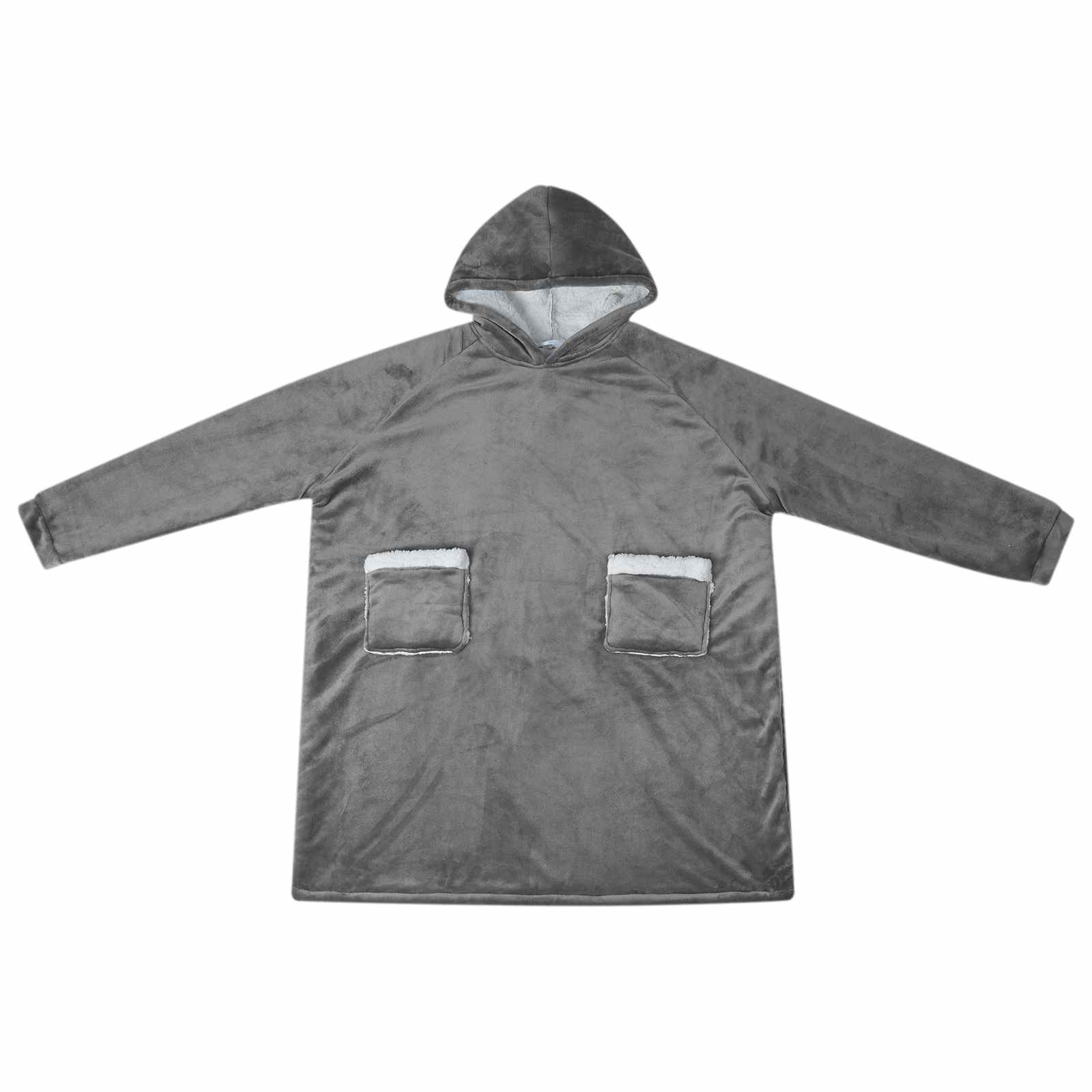 Deken hoodie Donkergrijs L Fleece en Flanel is nu te koop bij PeponiXL, paradijselijk wonen!