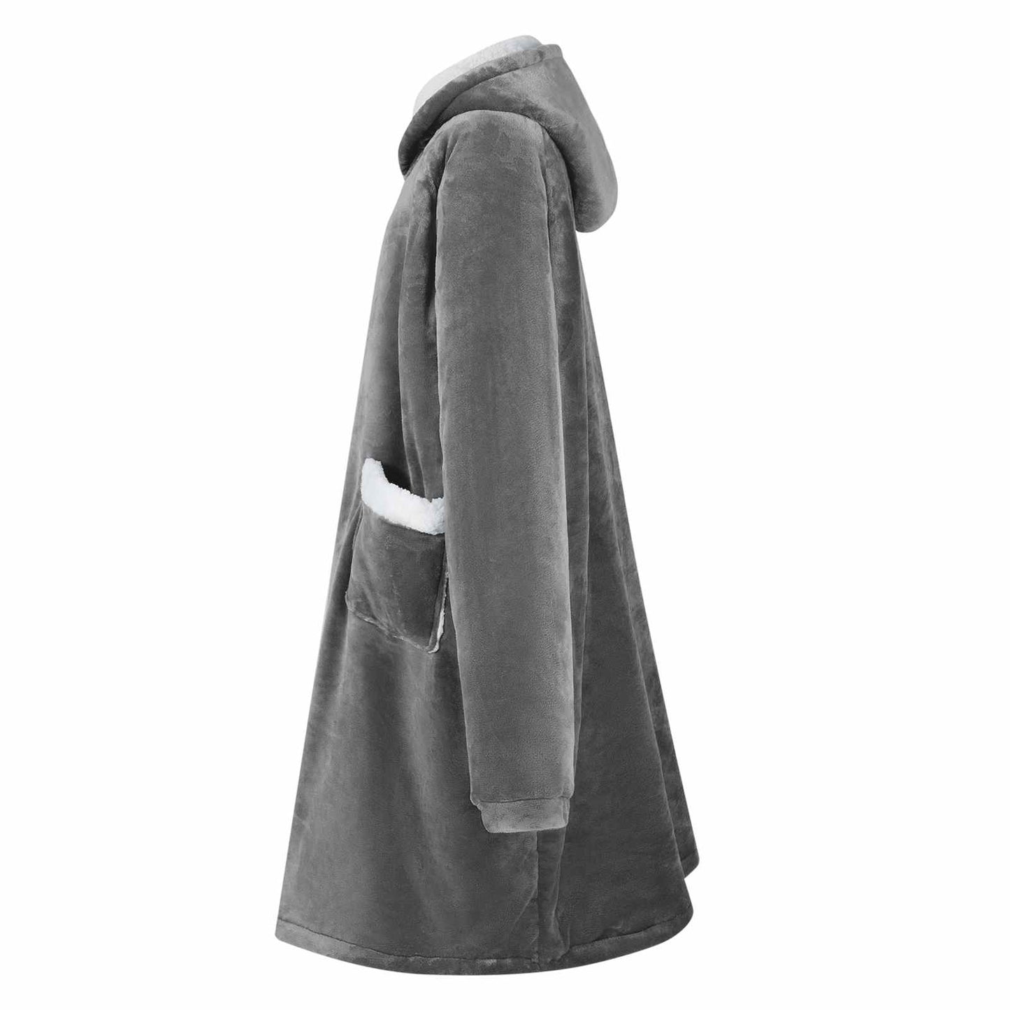 Deken hoodie Donkergrijs L Fleece en Flanel is nu te koop bij PeponiXL, paradijselijk wonen!