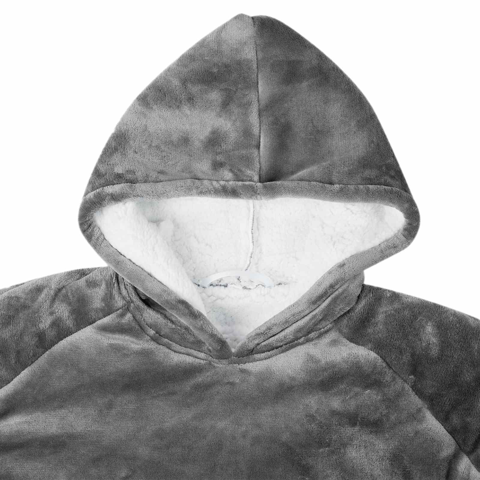 Deken hoodie Donkergrijs M Fleece en Flanel is nu te koop bij PeponiXL, paradijselijk wonen!