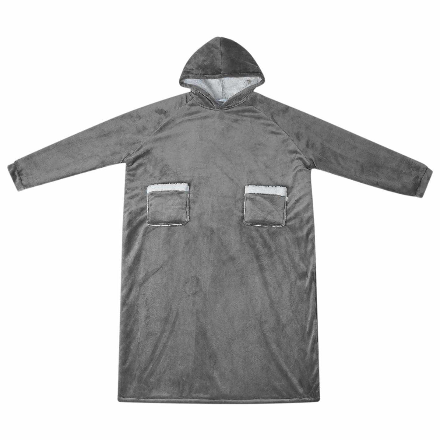 Deken hoodie Donkergrijs M Fleece en Flanel is nu te koop bij PeponiXL, paradijselijk wonen!