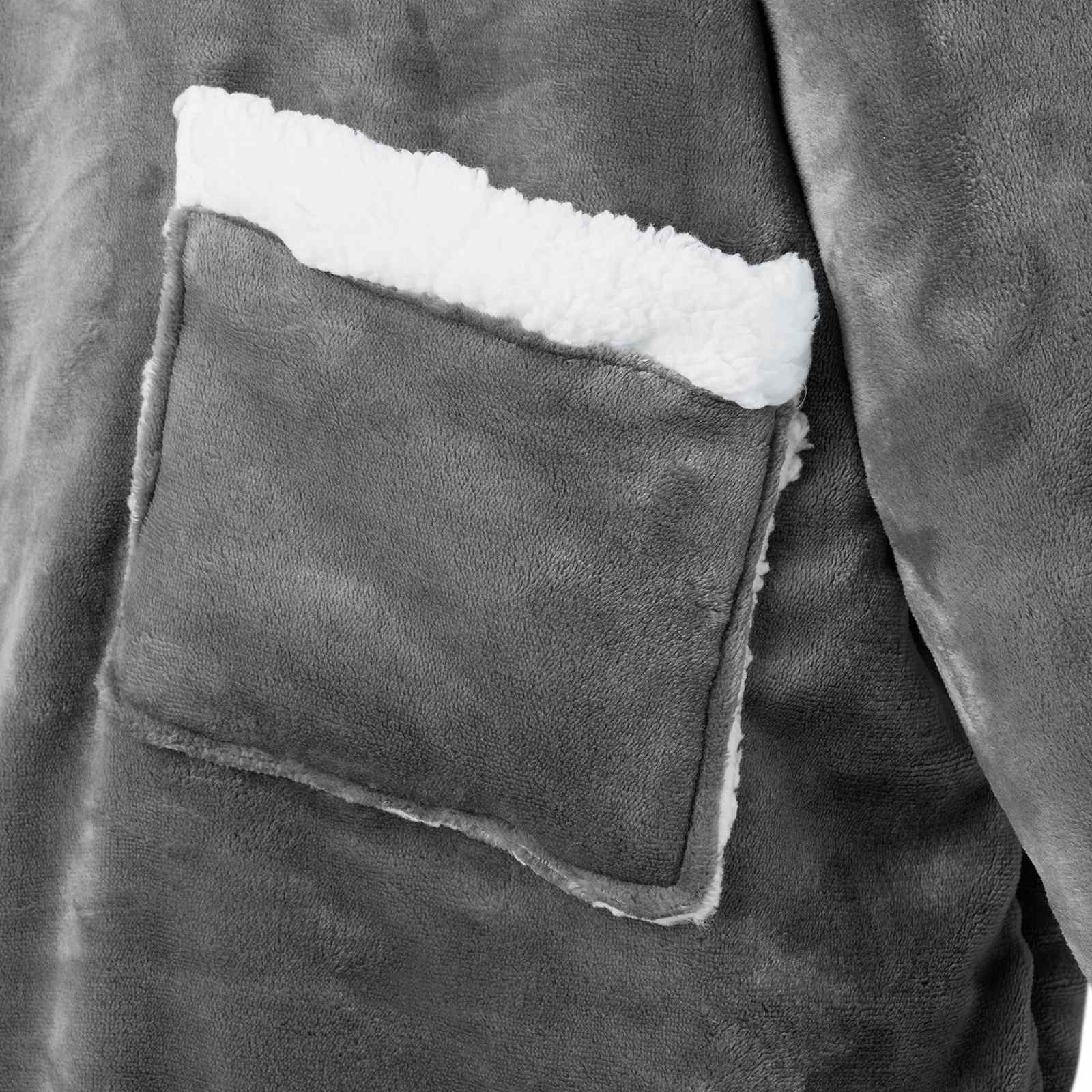 Deken hoodie Donkergrijs L Fleece en Flanel is nu te koop bij PeponiXL, paradijselijk wonen!