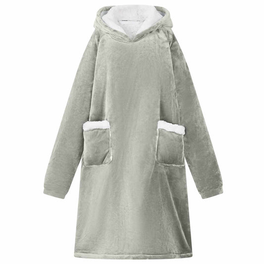 Deken hoodie Grijs M Fleece en Flanel is nu te koop bij PeponiXL, paradijselijk wonen!