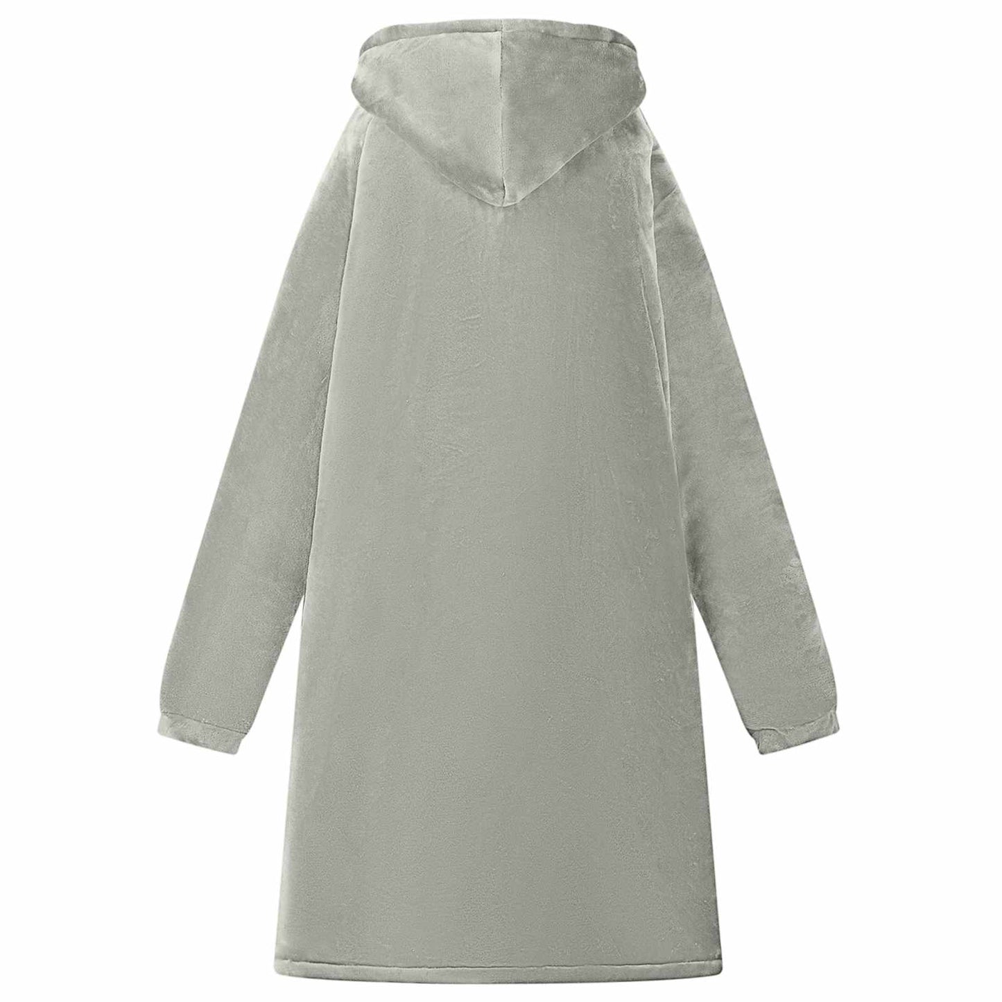 Deken hoodie Grijs M Fleece en Flanel is nu te koop bij PeponiXL, paradijselijk wonen!