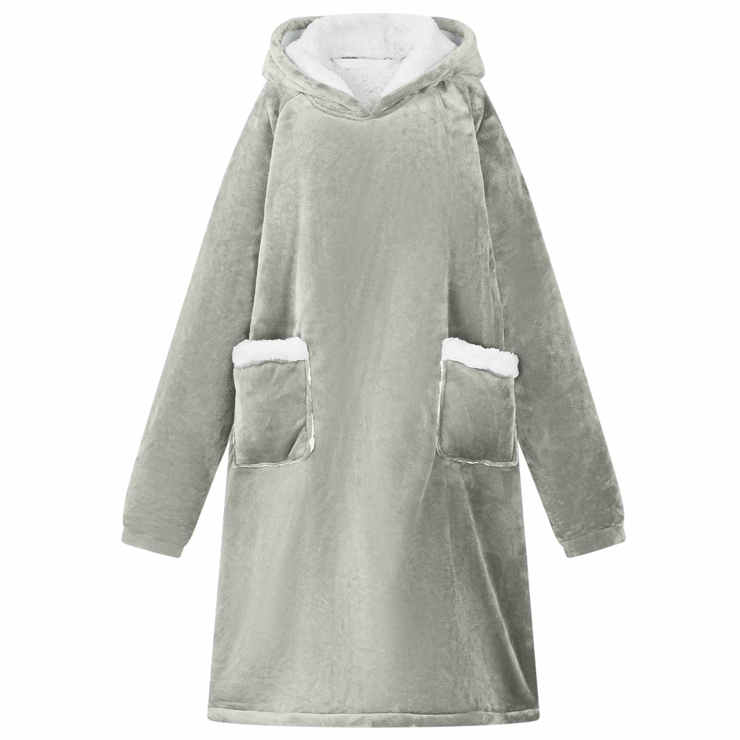 Deken hoodie Grijs L Fleece en Flanel is nu te koop bij PeponiXL, paradijselijk wonen!