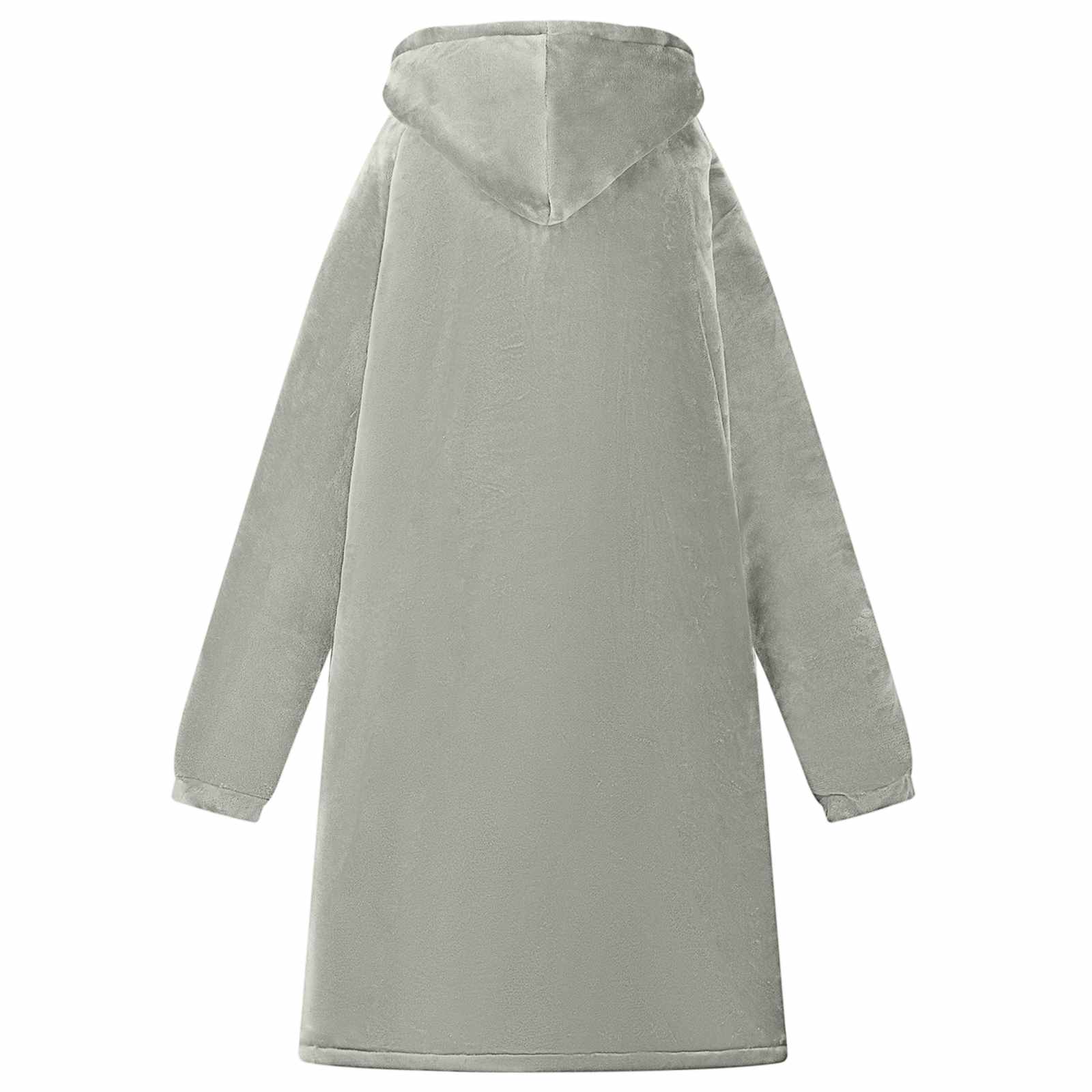 Deken hoodie Grijs L Fleece en Flanel is nu te koop bij PeponiXL, paradijselijk wonen!