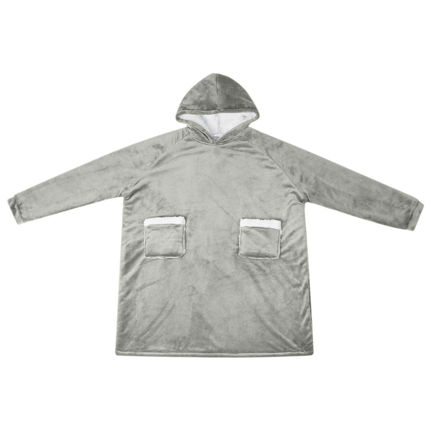 Deken hoodie Grijs L Fleece en Flanel is nu te koop bij PeponiXL, paradijselijk wonen!