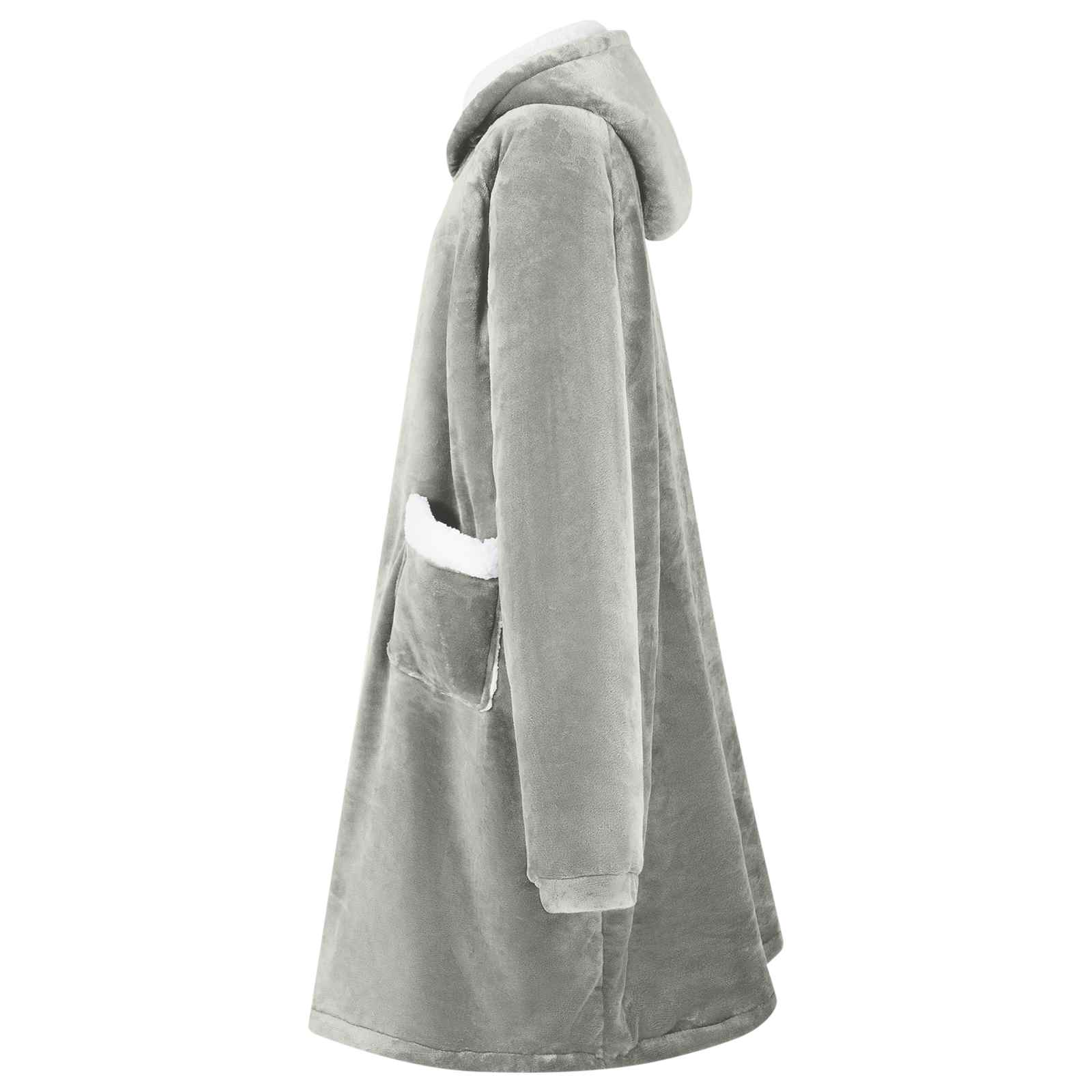 Deken hoodie Grijs L Fleece en Flanel is nu te koop bij PeponiXL, paradijselijk wonen!