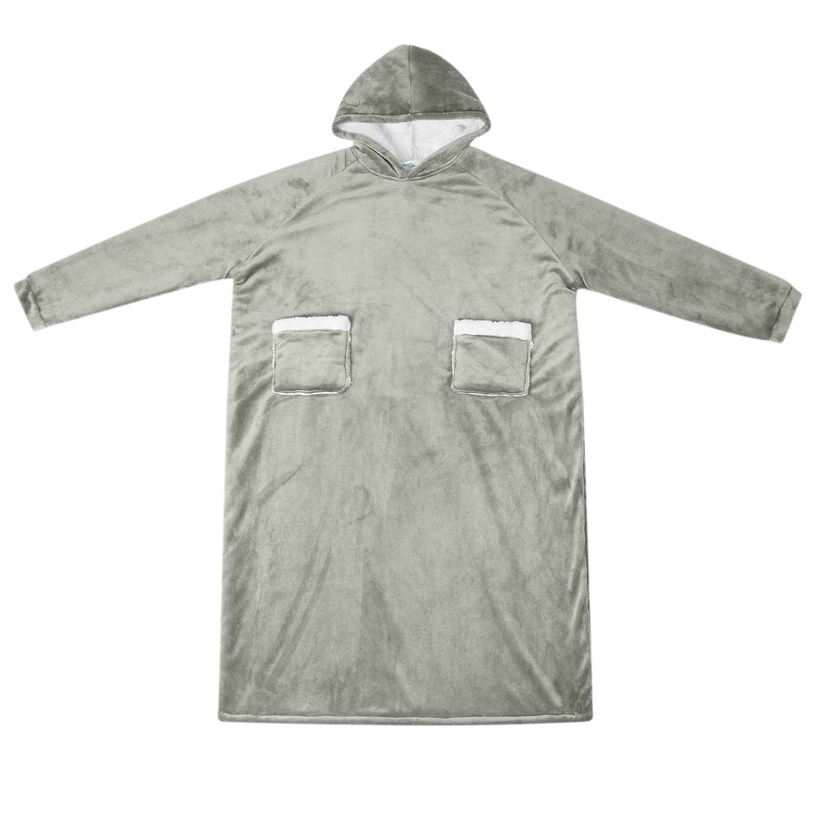 Deken hoodie Grijs L Fleece en Flanel is nu te koop bij PeponiXL, paradijselijk wonen!