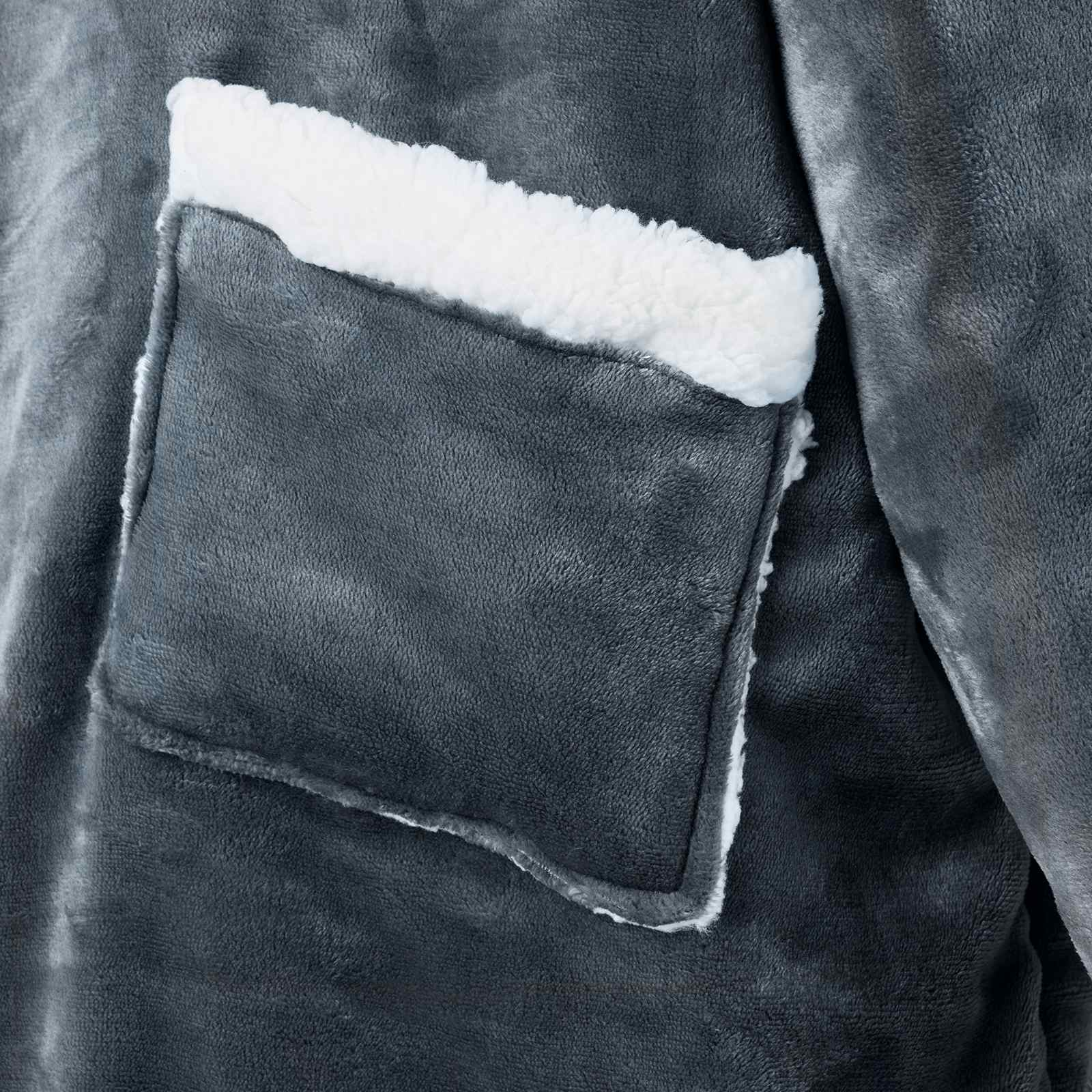 Deken hoodie Marineblauw M Fleece en Flanel is nu te koop bij PeponiXL, paradijselijk wonen!