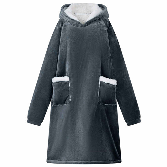 Deken hoodie Marineblauw L Fleece en Flanel is nu te koop bij PeponiXL, paradijselijk wonen!