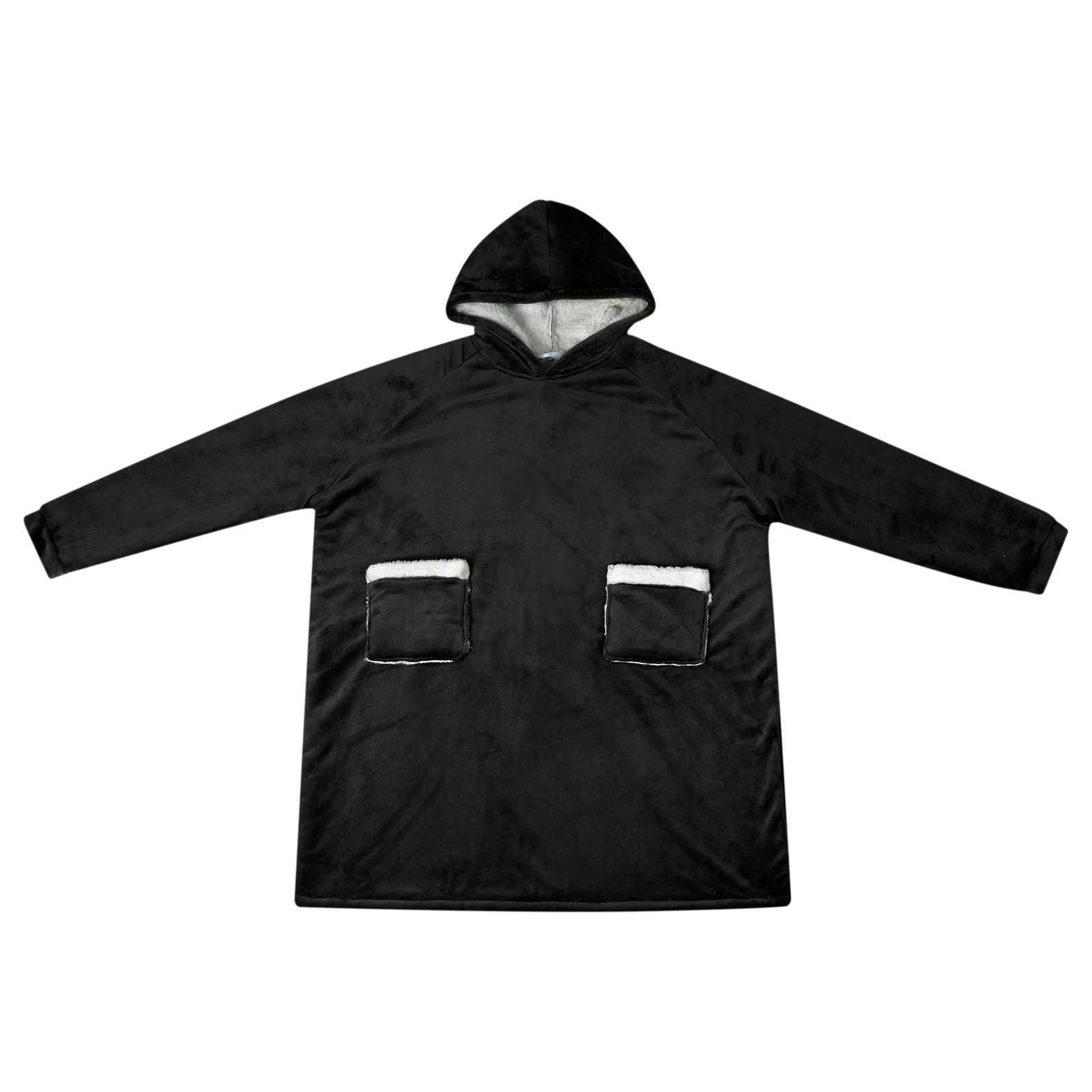 Deken hoodie Zwart M Fleece en Flanel is nu te koop bij PeponiXL, paradijselijk wonen!