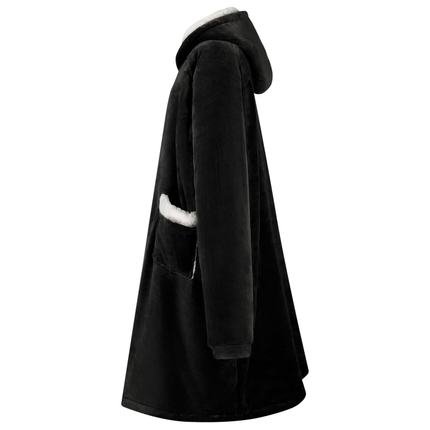 Deken hoodie Zwart M Fleece en Flanel is nu te koop bij PeponiXL, paradijselijk wonen!