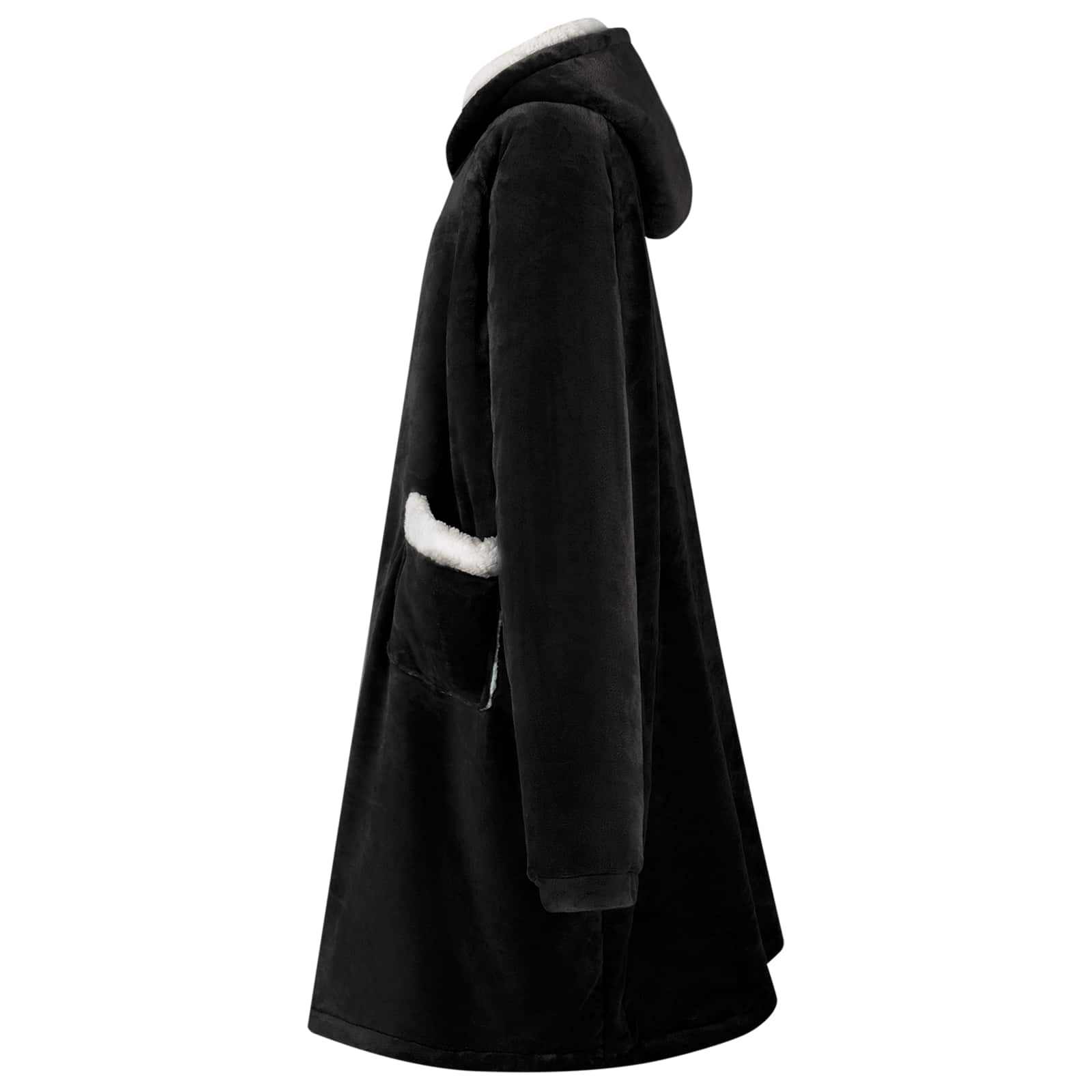 Deken hoodie Zwart M Fleece en Flanel is nu te koop bij PeponiXL, paradijselijk wonen!