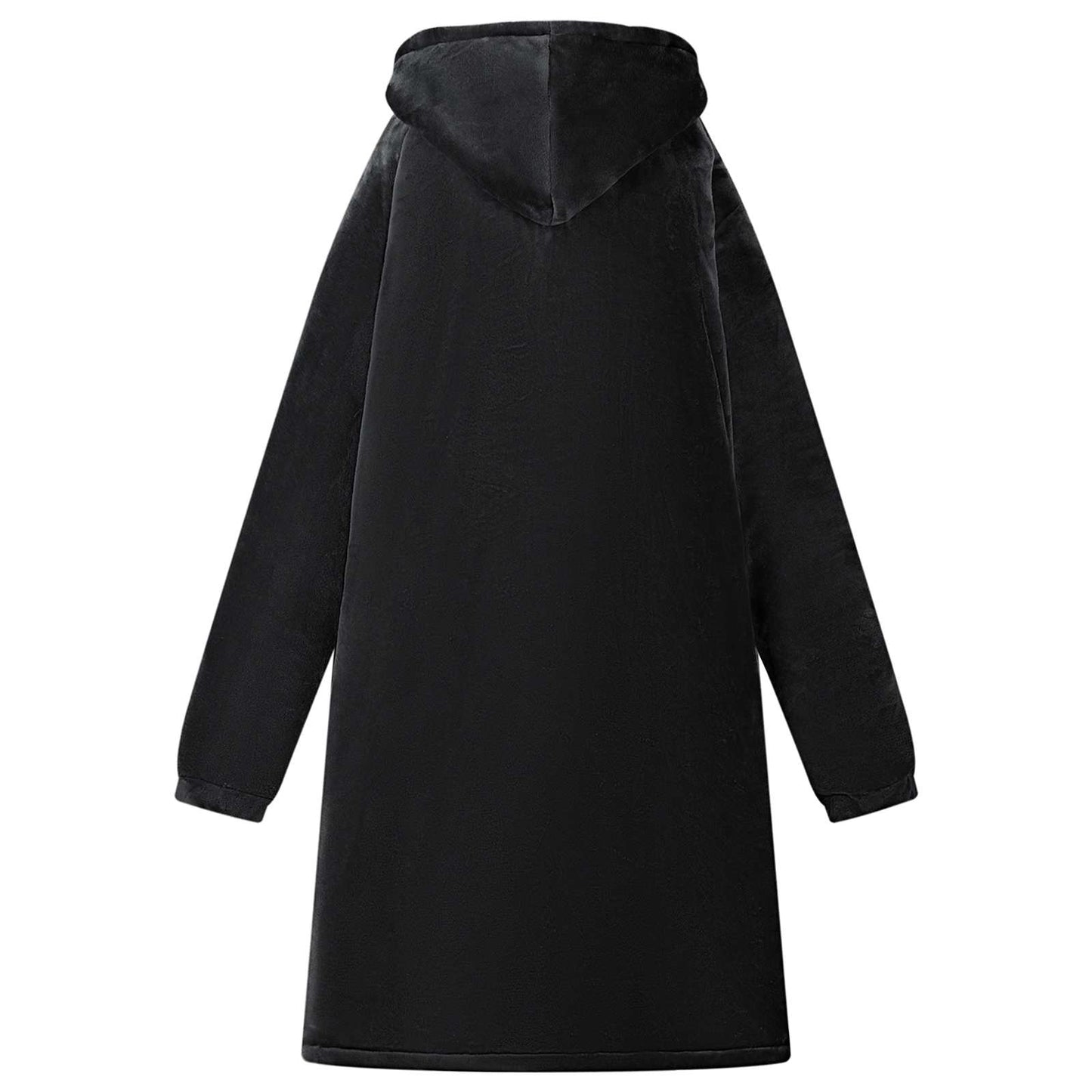 Deken hoodie Zwart L Fleece en Flanel is nu te koop bij PeponiXL, paradijselijk wonen!