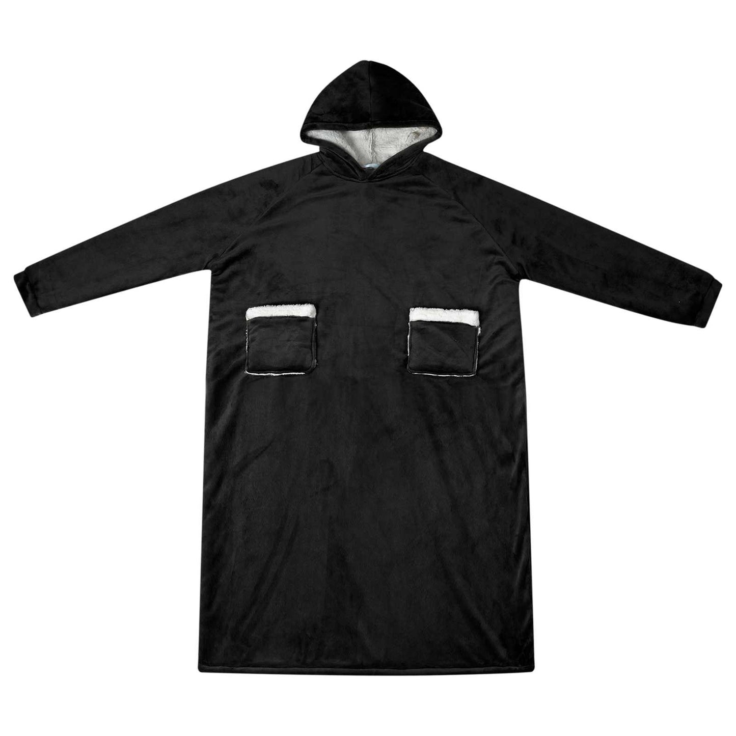 Deken hoodie Zwart M Fleece en Flanel is nu te koop bij PeponiXL, paradijselijk wonen!