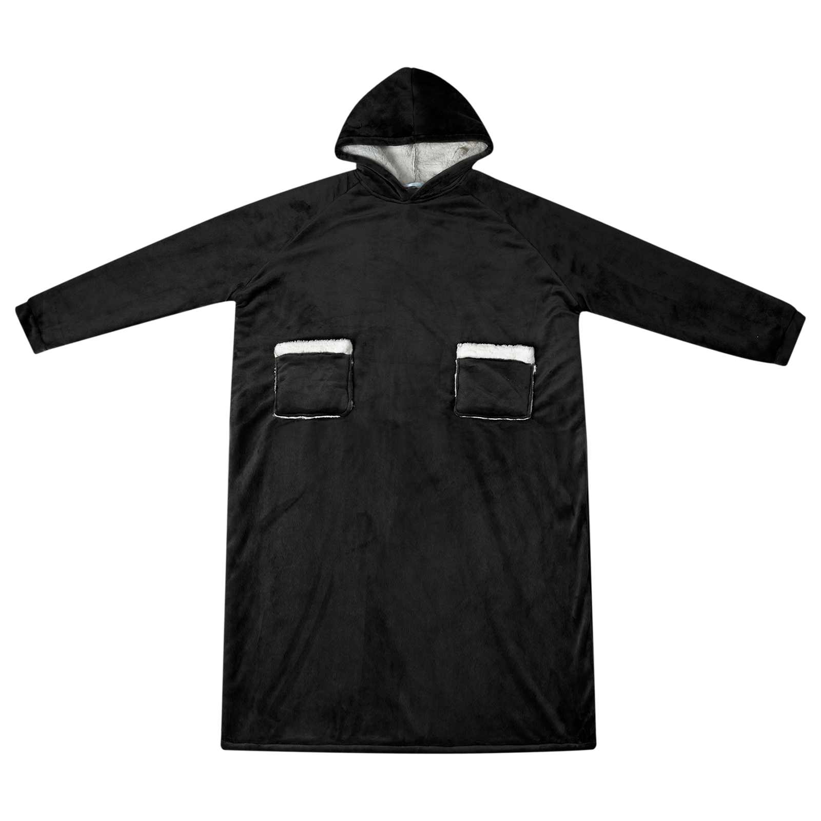 Deken hoodie Zwart L Fleece en Flanel is nu te koop bij PeponiXL, paradijselijk wonen!