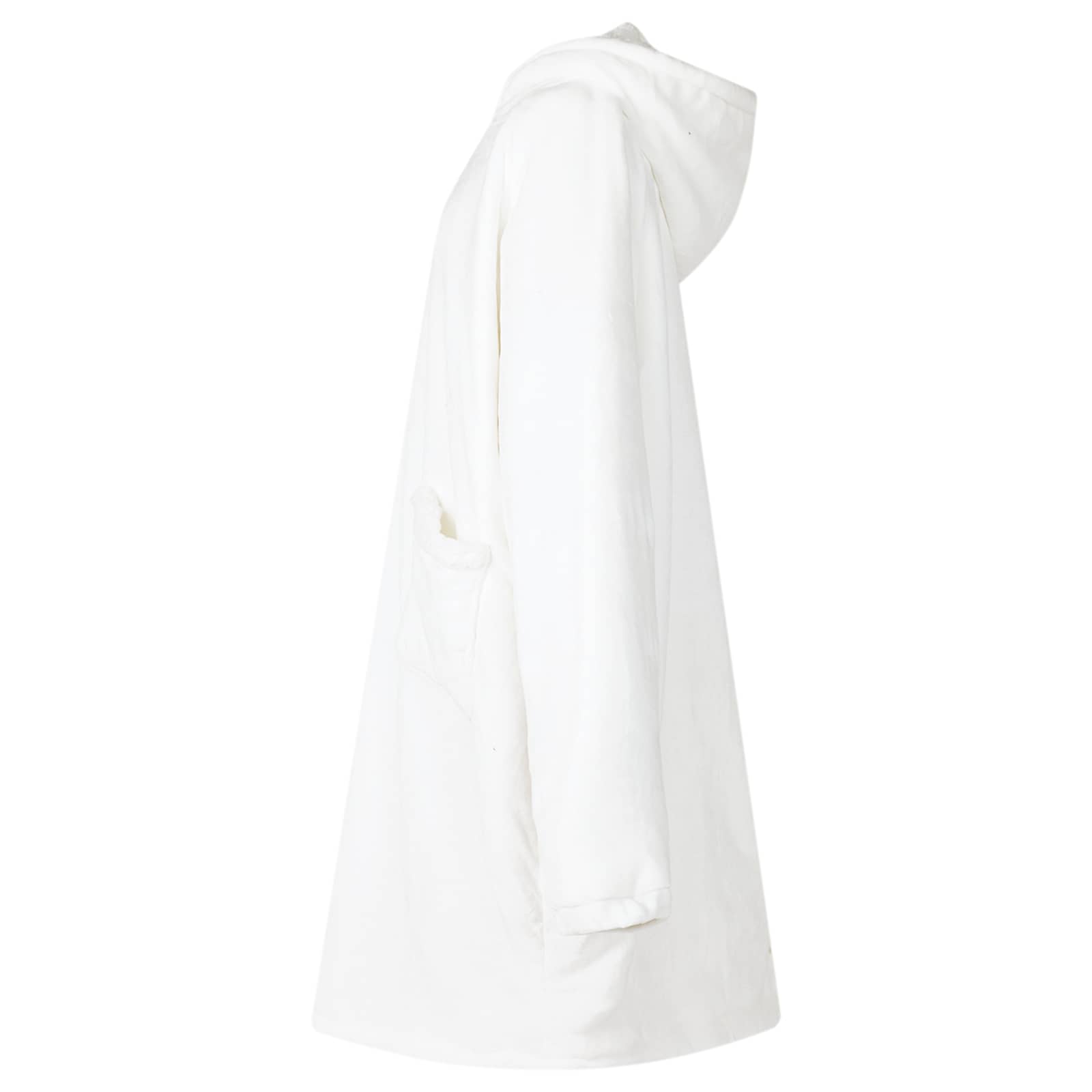 Deken hoodie Wit M Fleece en Flanel is nu te koop bij PeponiXL, paradijselijk wonen!