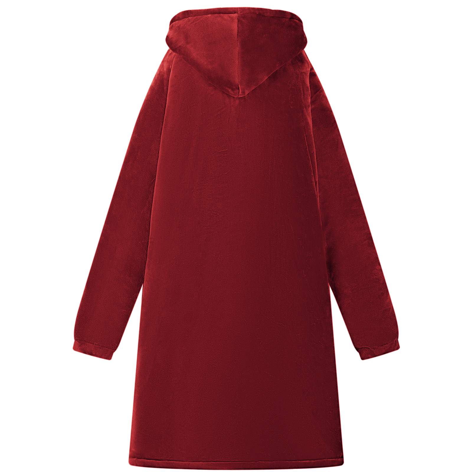 Deken hoodie Bordeaux Rood M Fleece en Flanel is nu te koop bij PeponiXL, paradijselijk wonen!