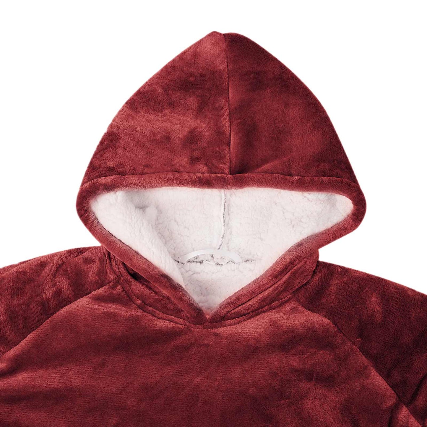 Deken hoodie Bordeaux Rood L Fleece en Flanel is nu te koop bij PeponiXL, paradijselijk wonen!