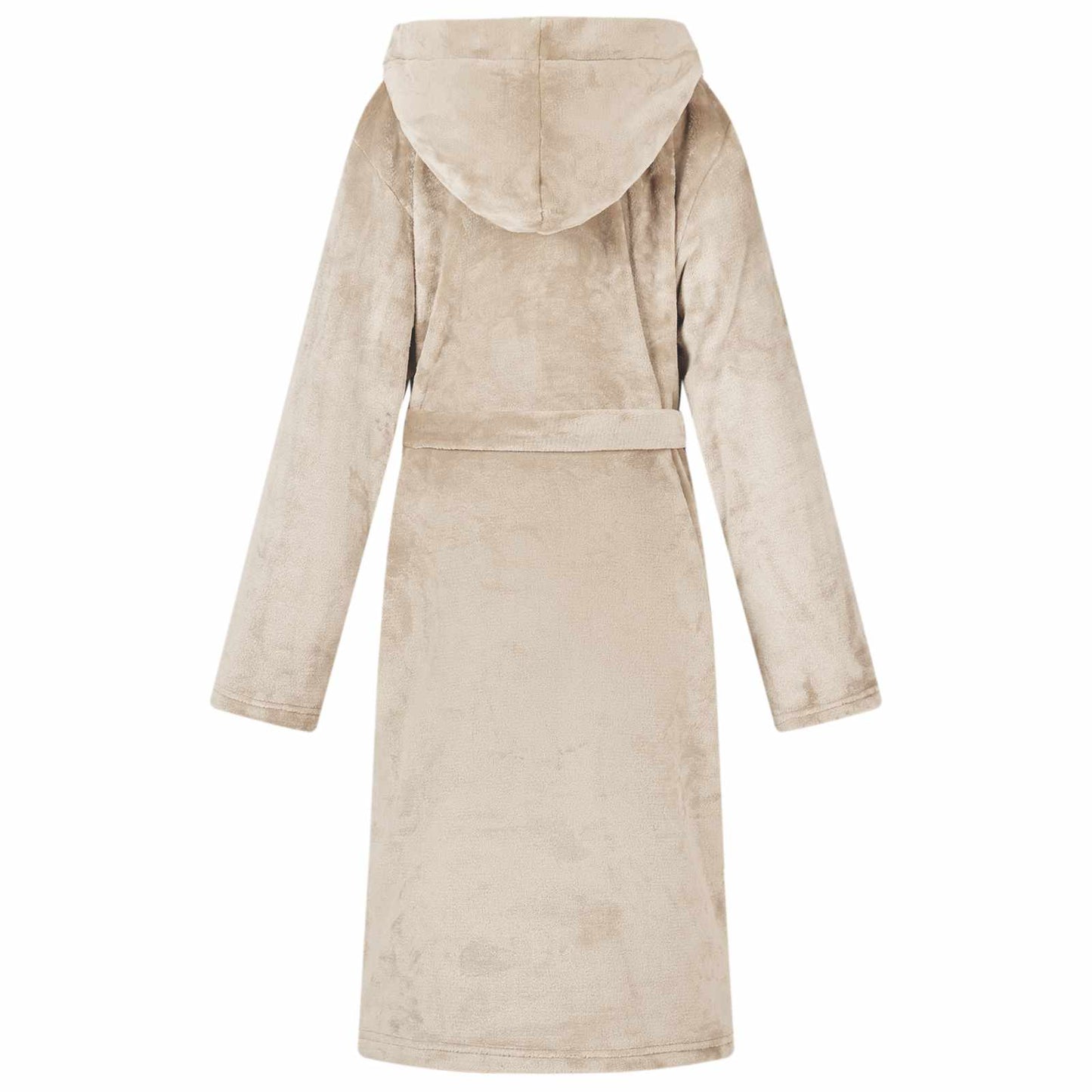 Badjas Hoodie Beige s Flanel is nu te koop bij PeponiXL, paradijselijk wonen!