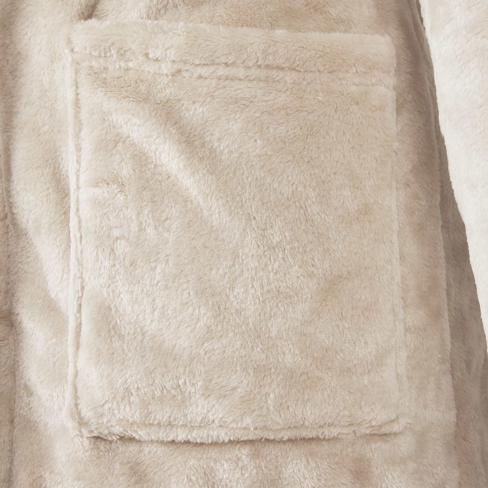 Badjas Hoodie Beige xxl Flanel is nu te koop bij PeponiXL, paradijselijk wonen!