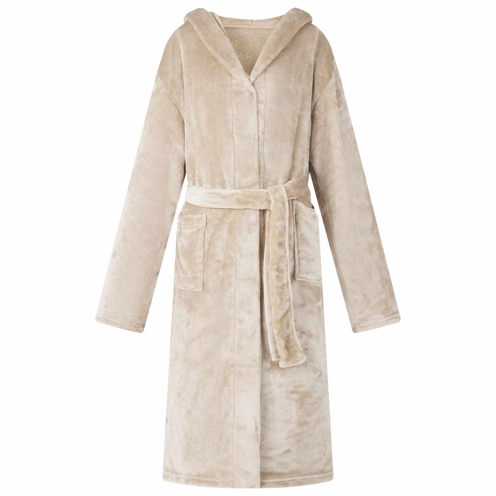 Badjas Hoodie Beige xxxl Flanel is nu te koop bij PeponiXL, paradijselijk wonen!