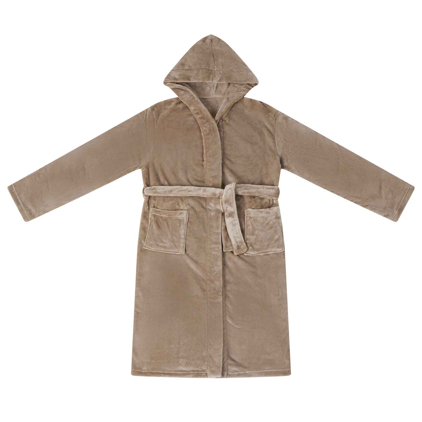 Badjas Hoodie Kameel xxxl Flanel is nu te koop bij PeponiXL, paradijselijk wonen!