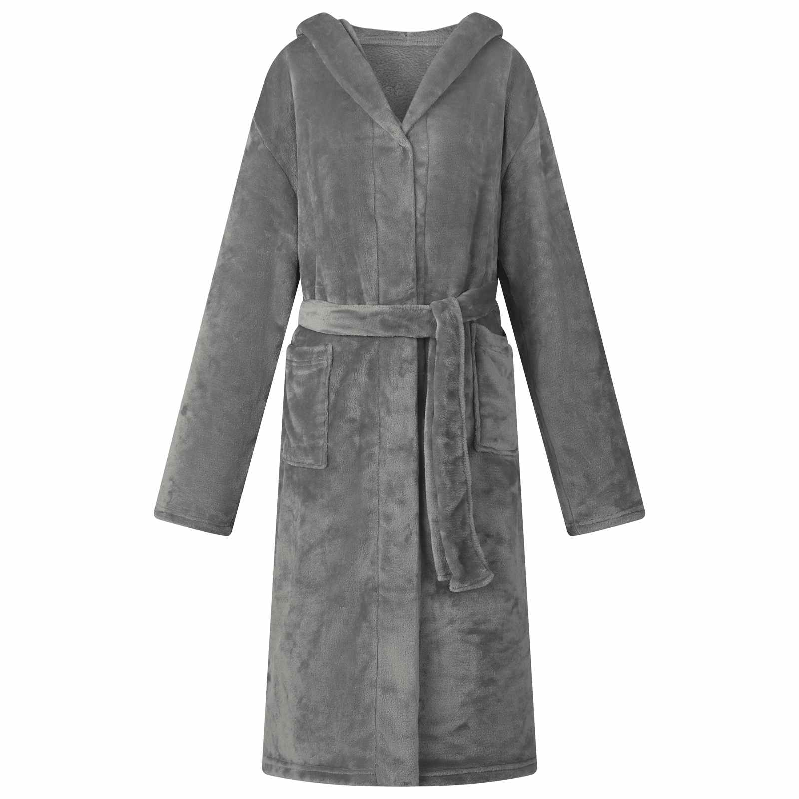 Badjas Hoodie Donkergrijs s Flanel is nu te koop bij PeponiXL, paradijselijk wonen!