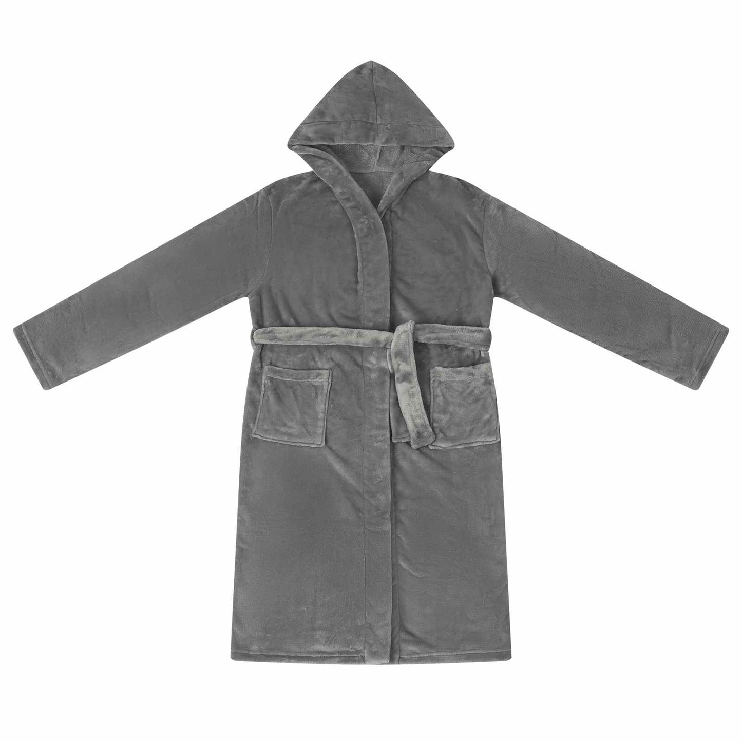 Badjas Hoodie Donkergrijs xl Flanel is nu te koop bij PeponiXL, paradijselijk wonen!