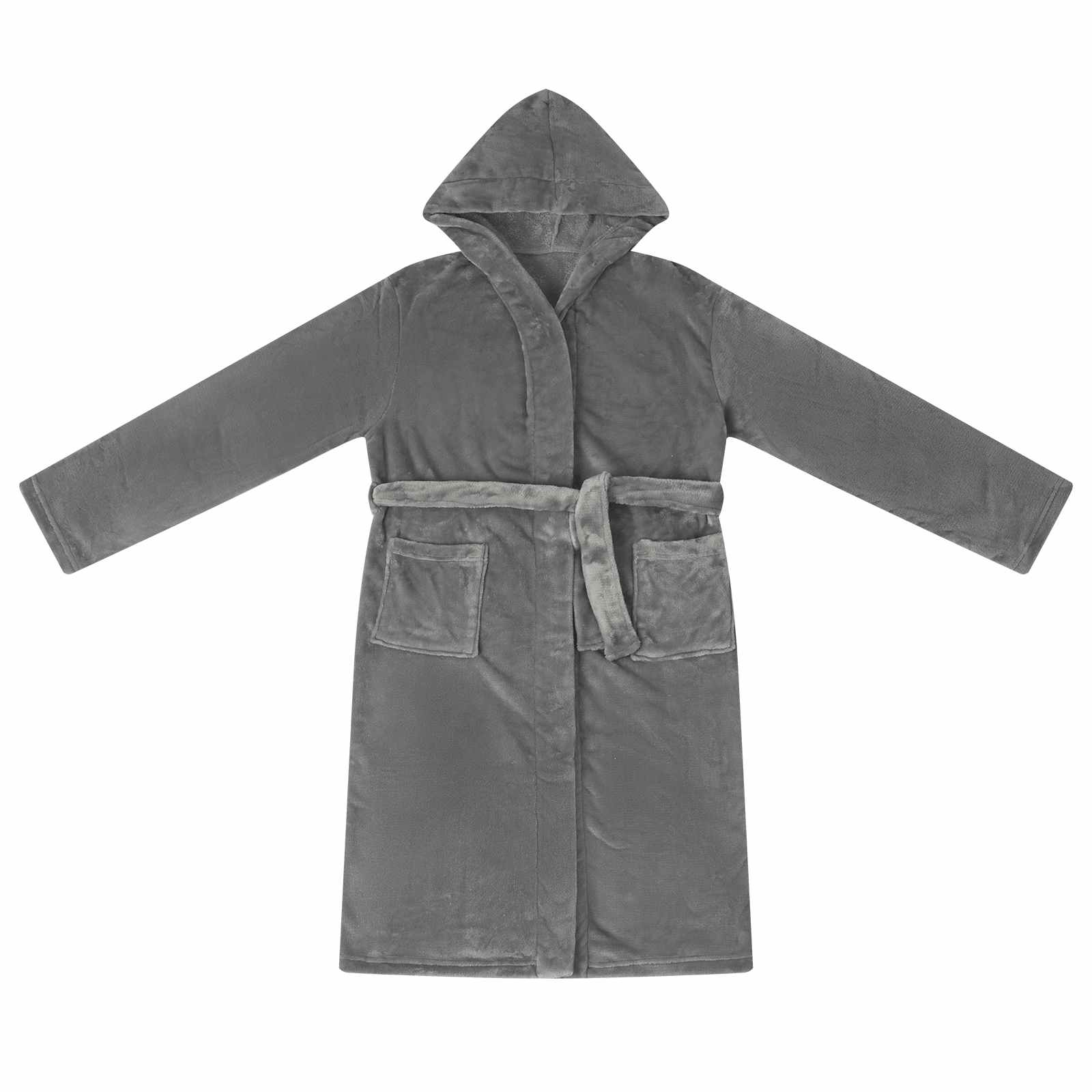 Badjas Hoodie Donkergrijs xl Flanel is nu te koop bij PeponiXL, paradijselijk wonen!