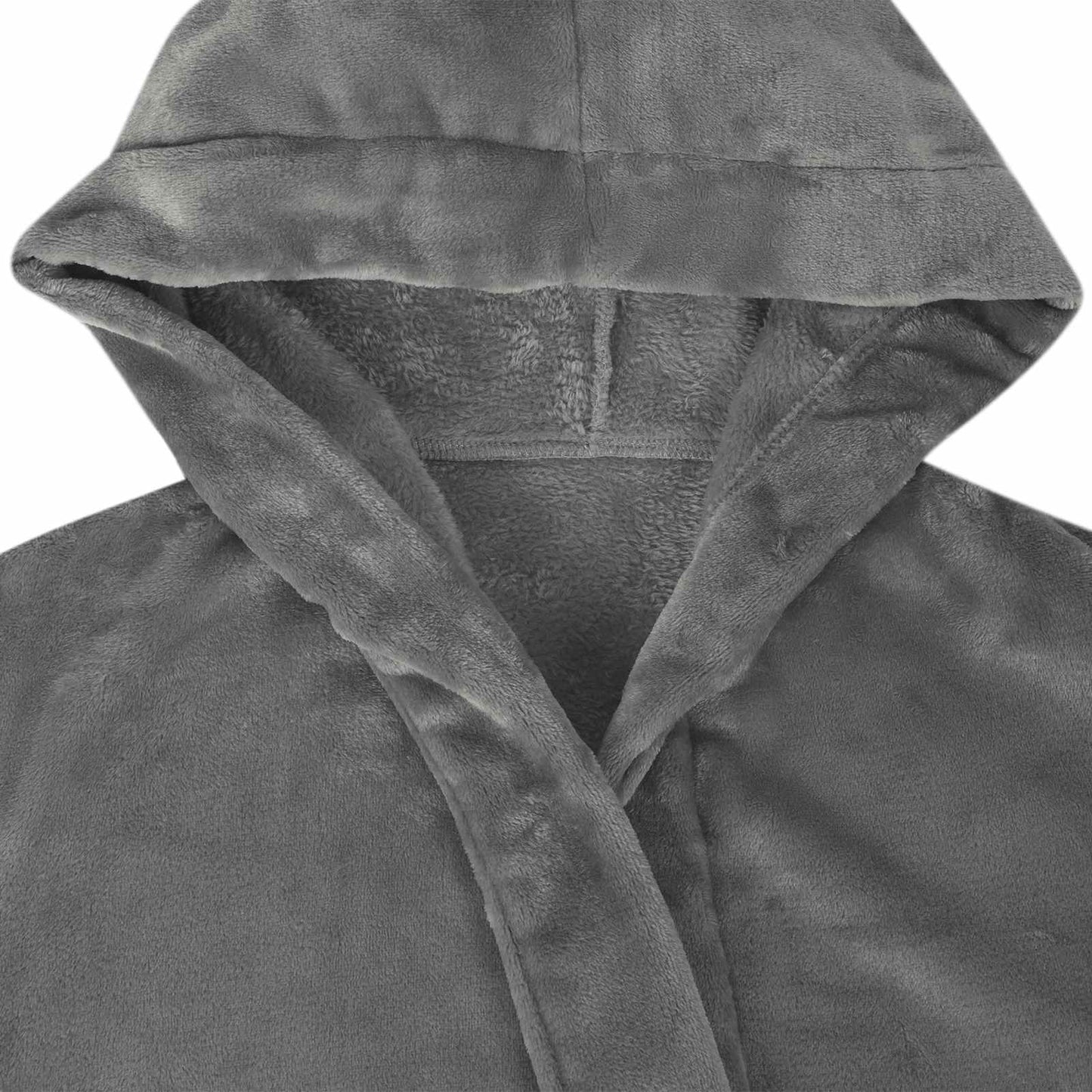 Badjas Hoodie Donkergrijs xxxl Flanel is nu te koop bij PeponiXL, paradijselijk wonen!