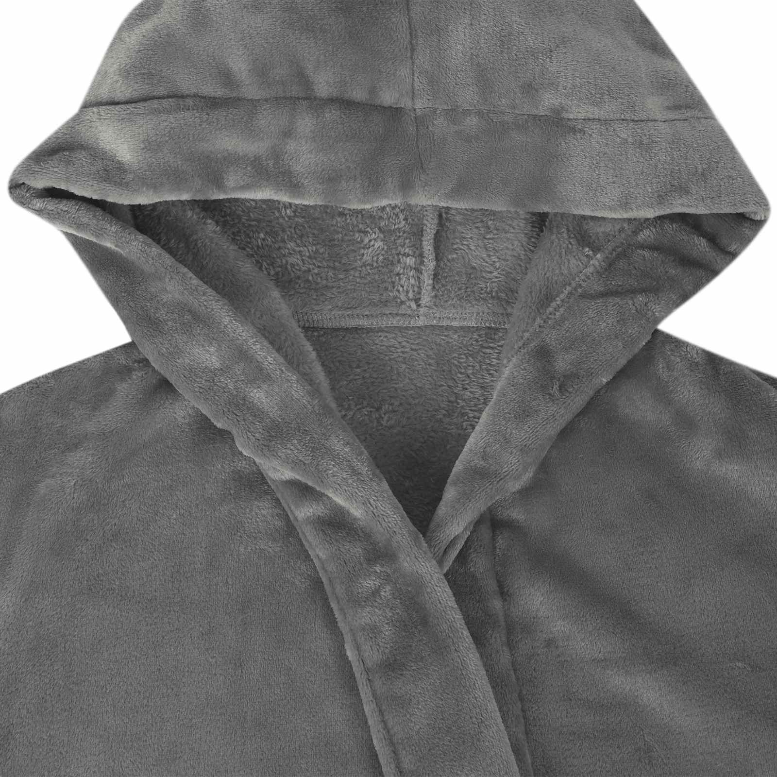 Badjas Hoodie Donkergrijs xxxl Flanel is nu te koop bij PeponiXL, paradijselijk wonen!