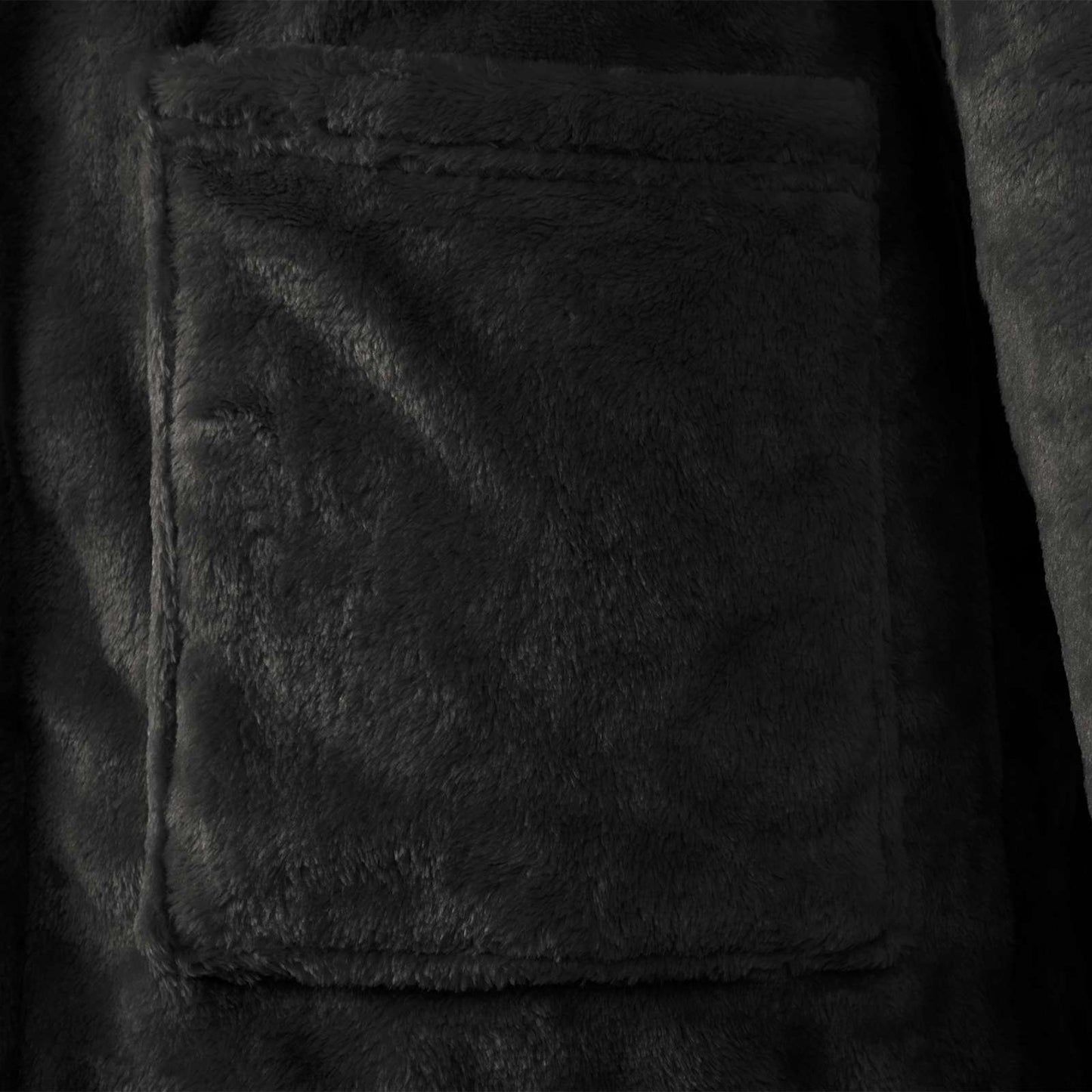 Badjas Hoodie Zwart l Flanel is nu te koop bij PeponiXL, paradijselijk wonen!
