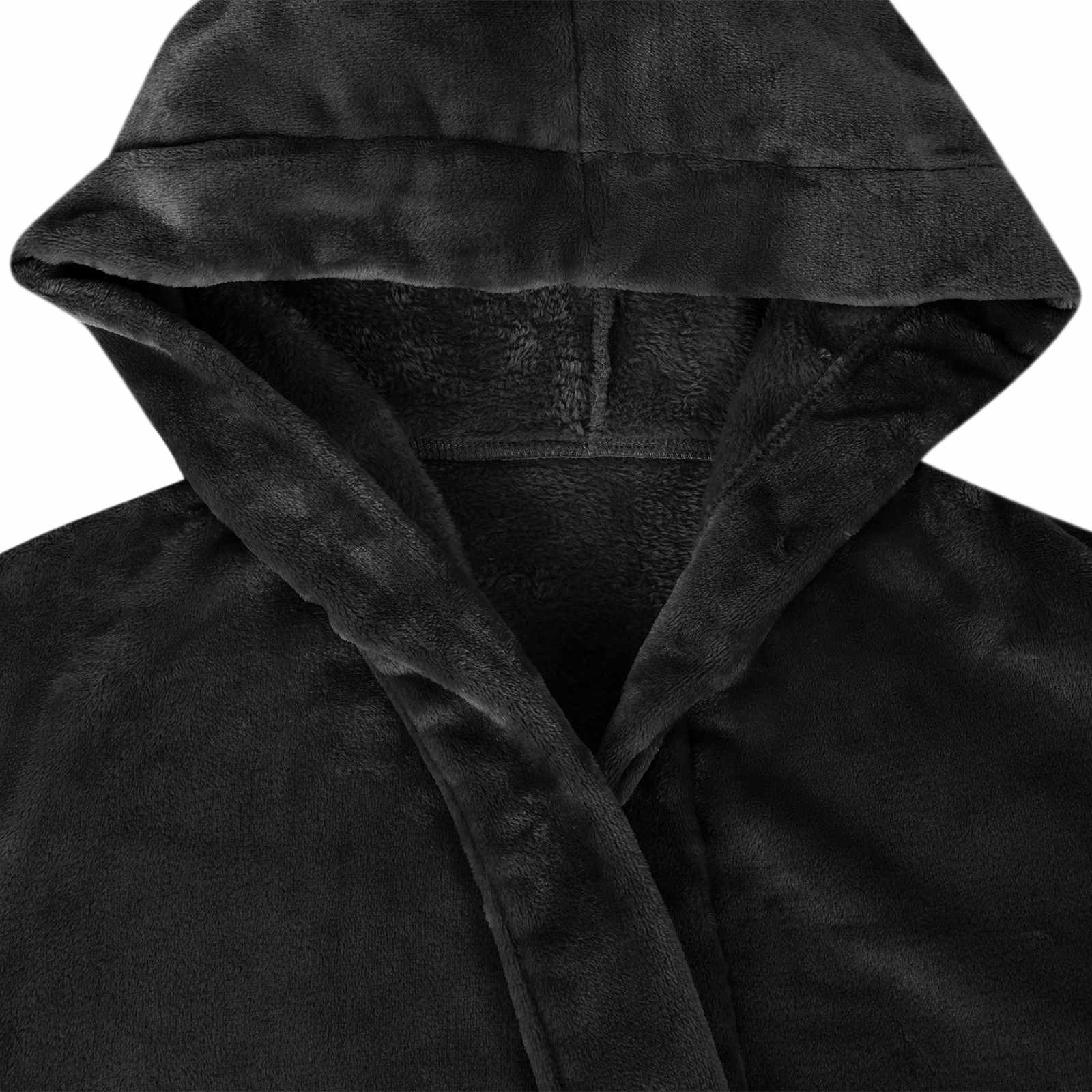 Badjas Hoodie Zwart xl Flanel is nu te koop bij PeponiXL, paradijselijk wonen!