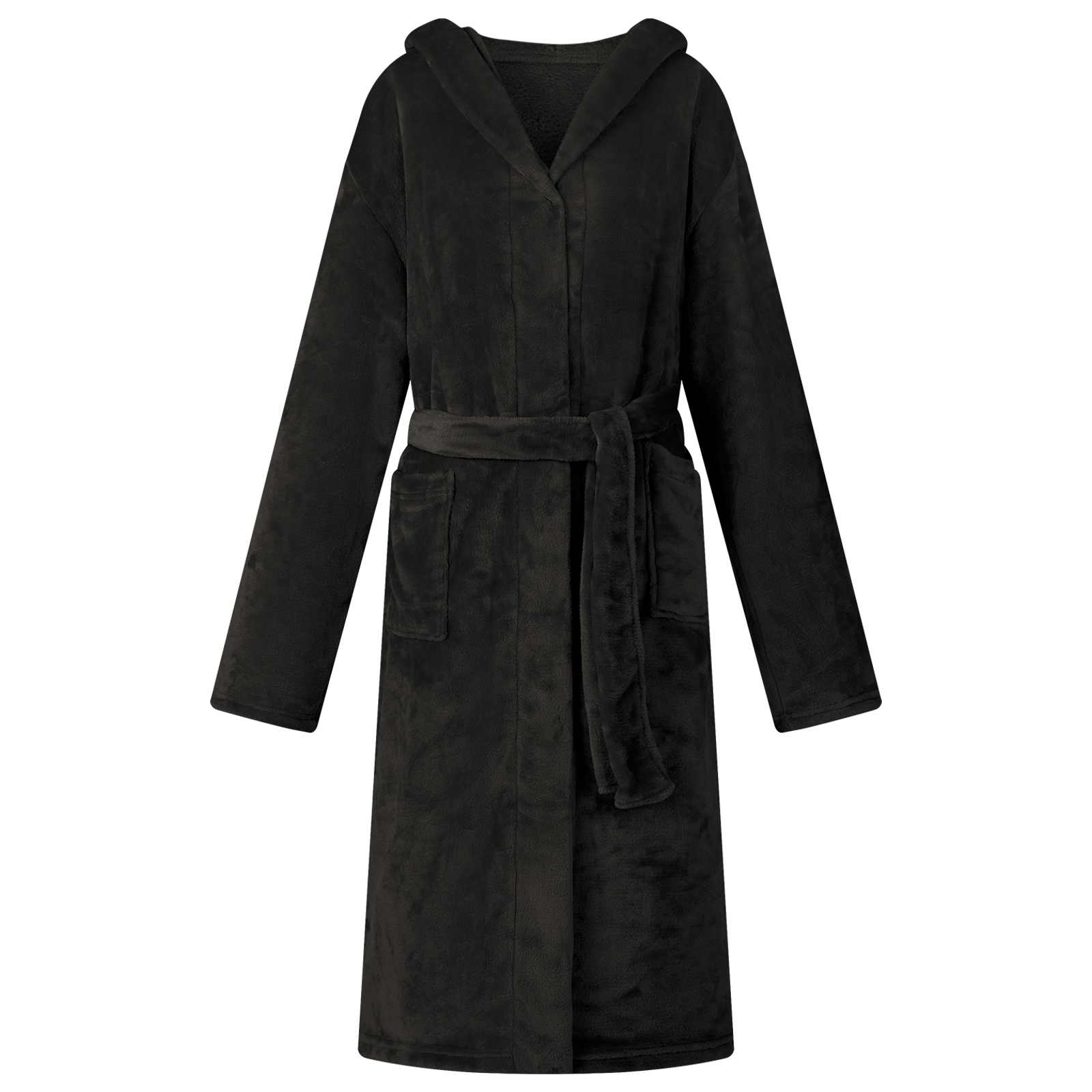 Badjas Hoodie Zwart xxl Flanel is nu te koop bij PeponiXL, paradijselijk wonen!