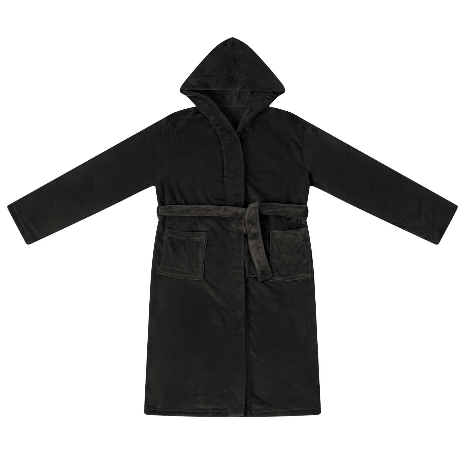 Badjas Hoodie Zwart xxxl Flanel is nu te koop bij PeponiXL, paradijselijk wonen!