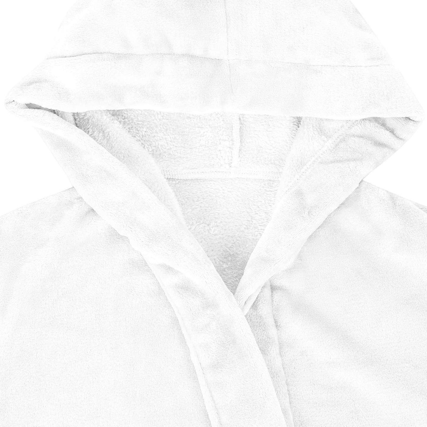 Badjas Hoodie Wit s Flanel is nu te koop bij PeponiXL, paradijselijk wonen!