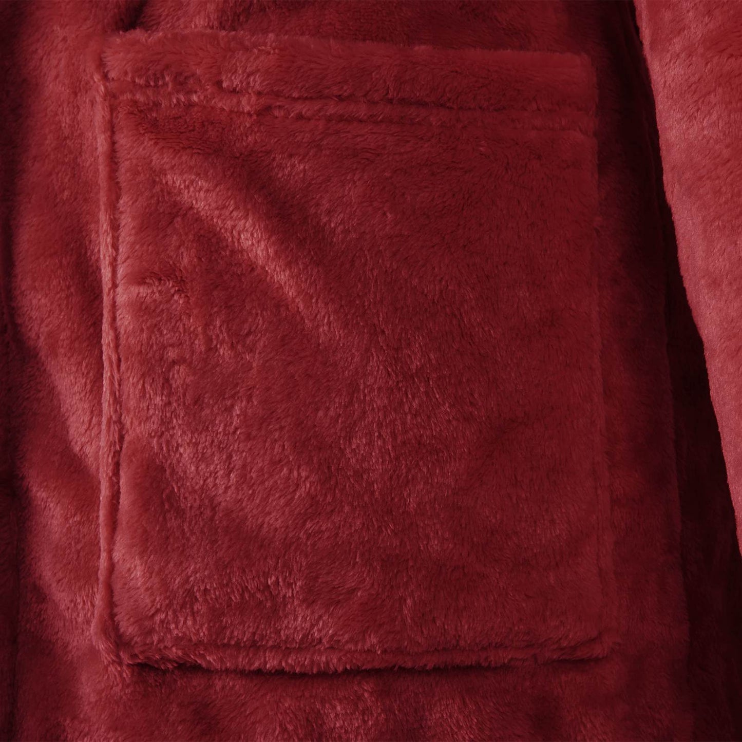 Badjas Hoodie Bordeaux Rood s Flanel is nu te koop bij PeponiXL, paradijselijk wonen!