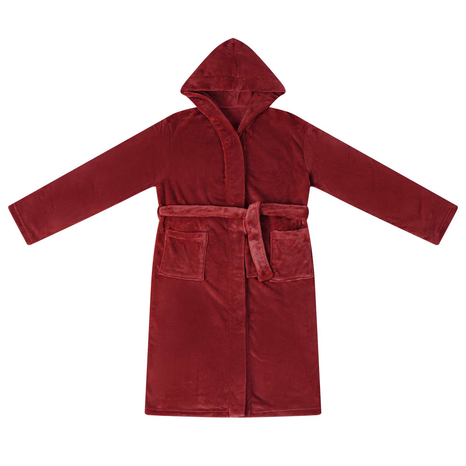 Badjas Hoodie Bordeaux Rood xl Flanel is nu te koop bij PeponiXL, paradijselijk wonen!