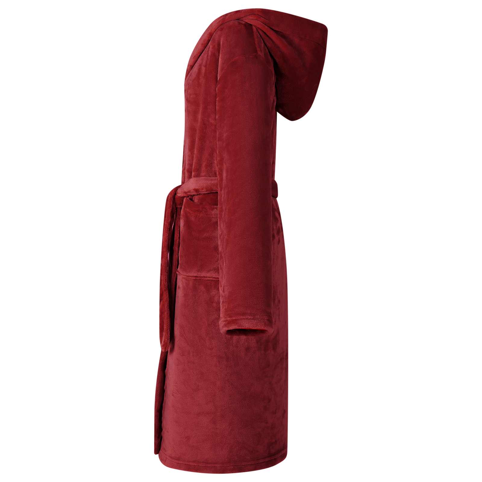 Badjas Hoodie Bordeaux Rood xxl Flanel is nu te koop bij PeponiXL, paradijselijk wonen!