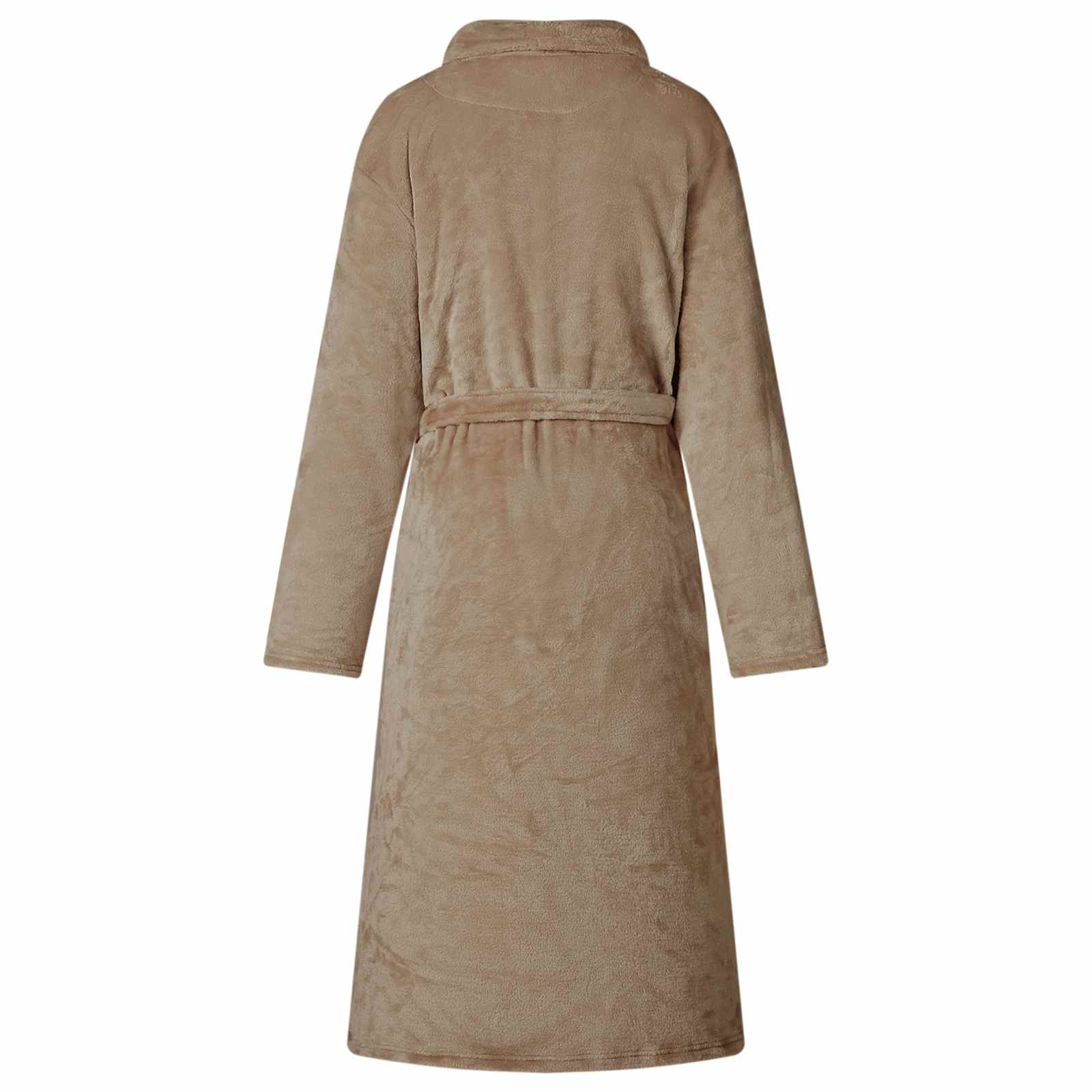 Badjas zonder Kap Kameel s Flanel is nu te koop bij PeponiXL, paradijselijk wonen!